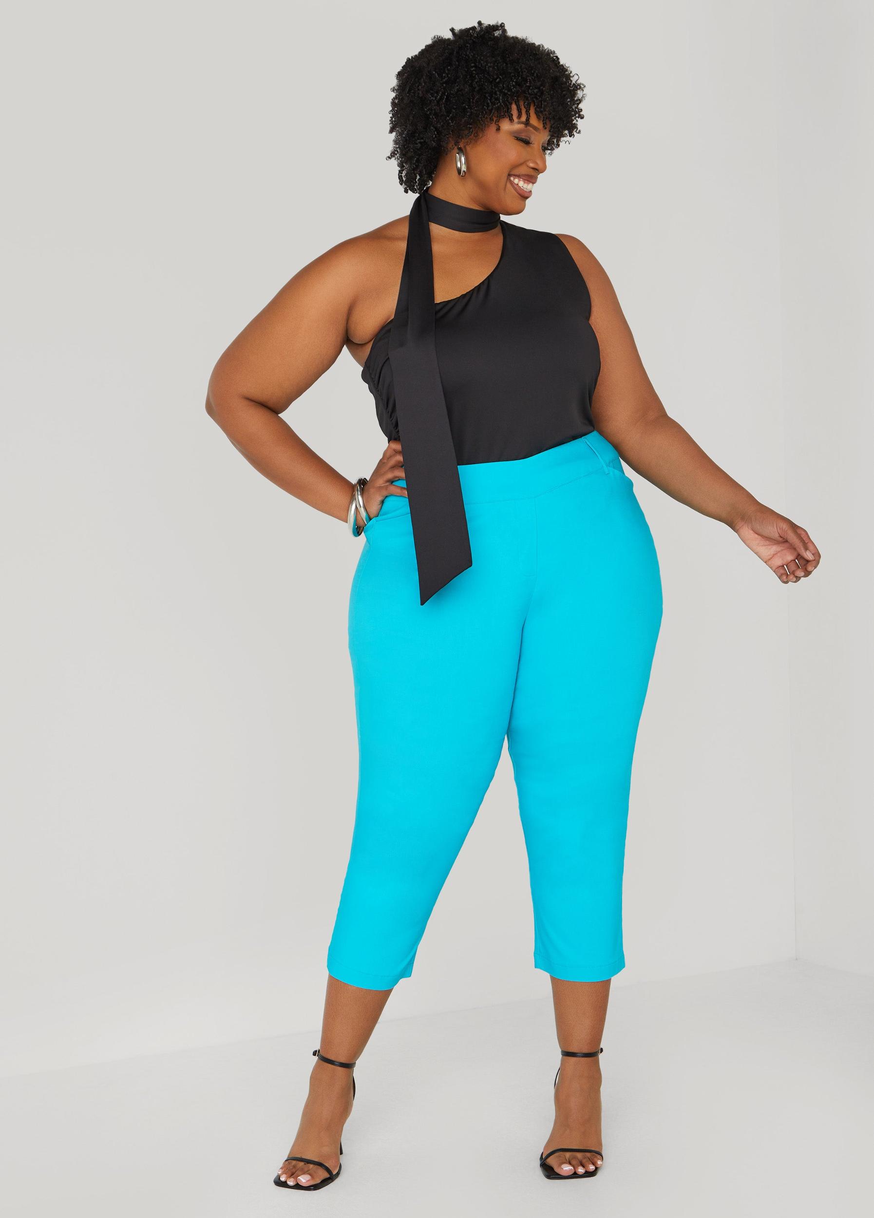 Plus Size One Shoulder Scarf Neck Top Ashley Stewart Product Image