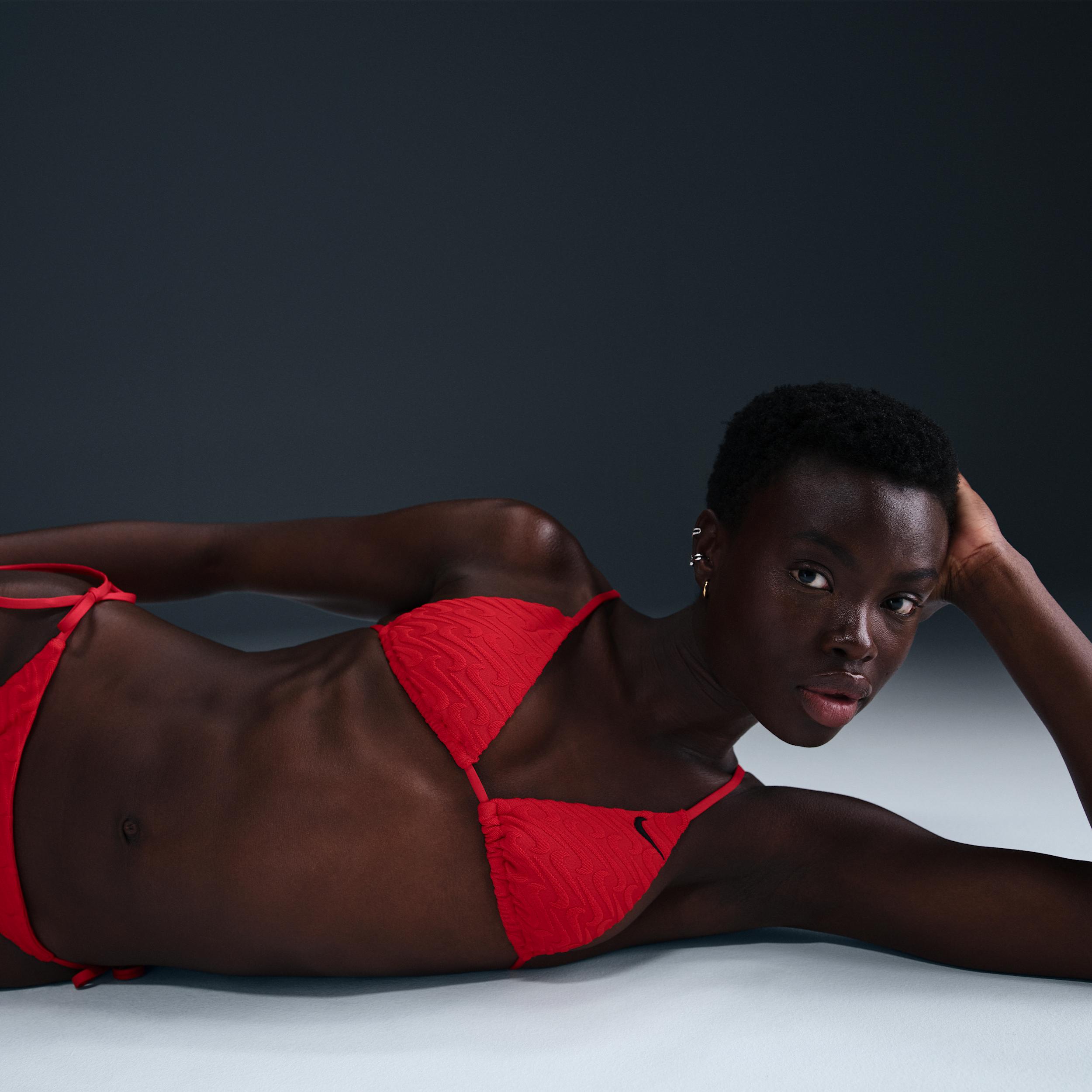 Nike Womens Swim Swoosh Link Terry Triangle Bikini Top | NESSF253-614 Product Image