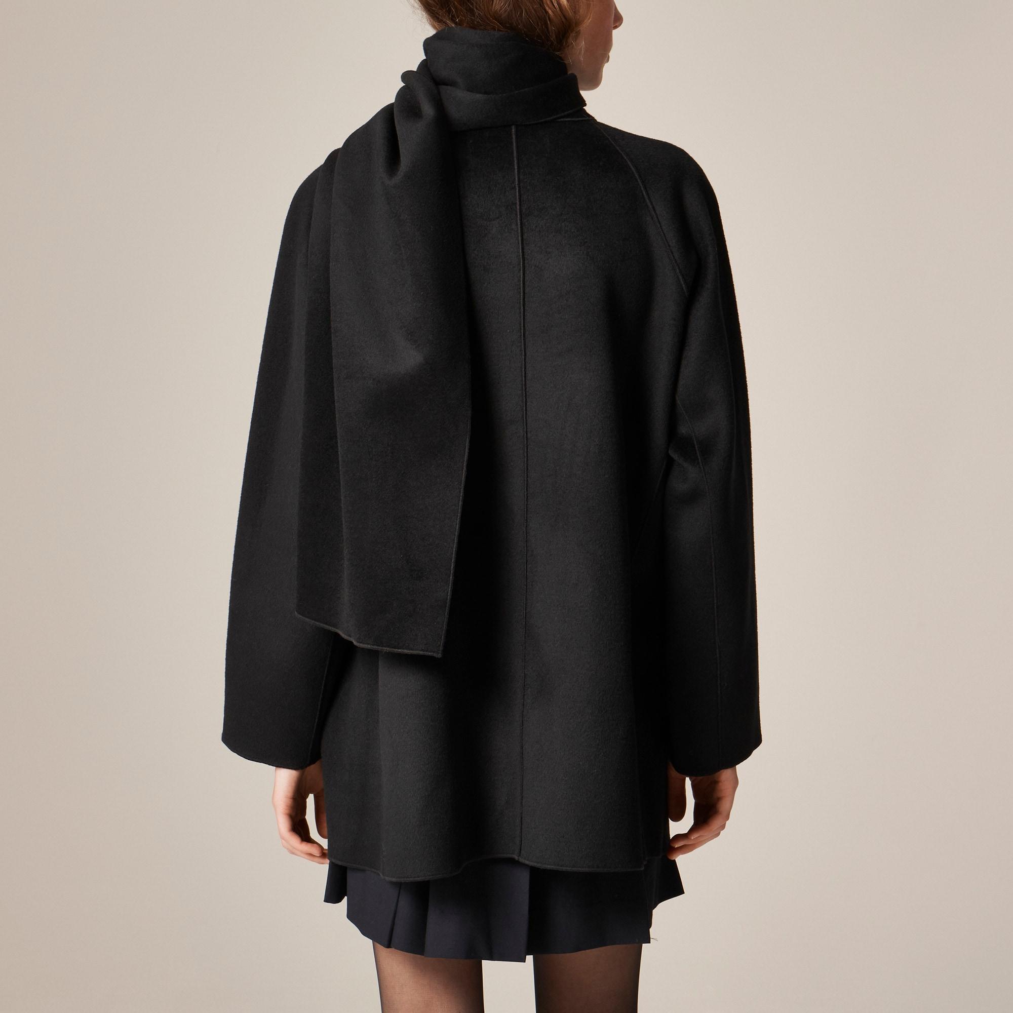 Scarf coat in drapey wool blend Product Image