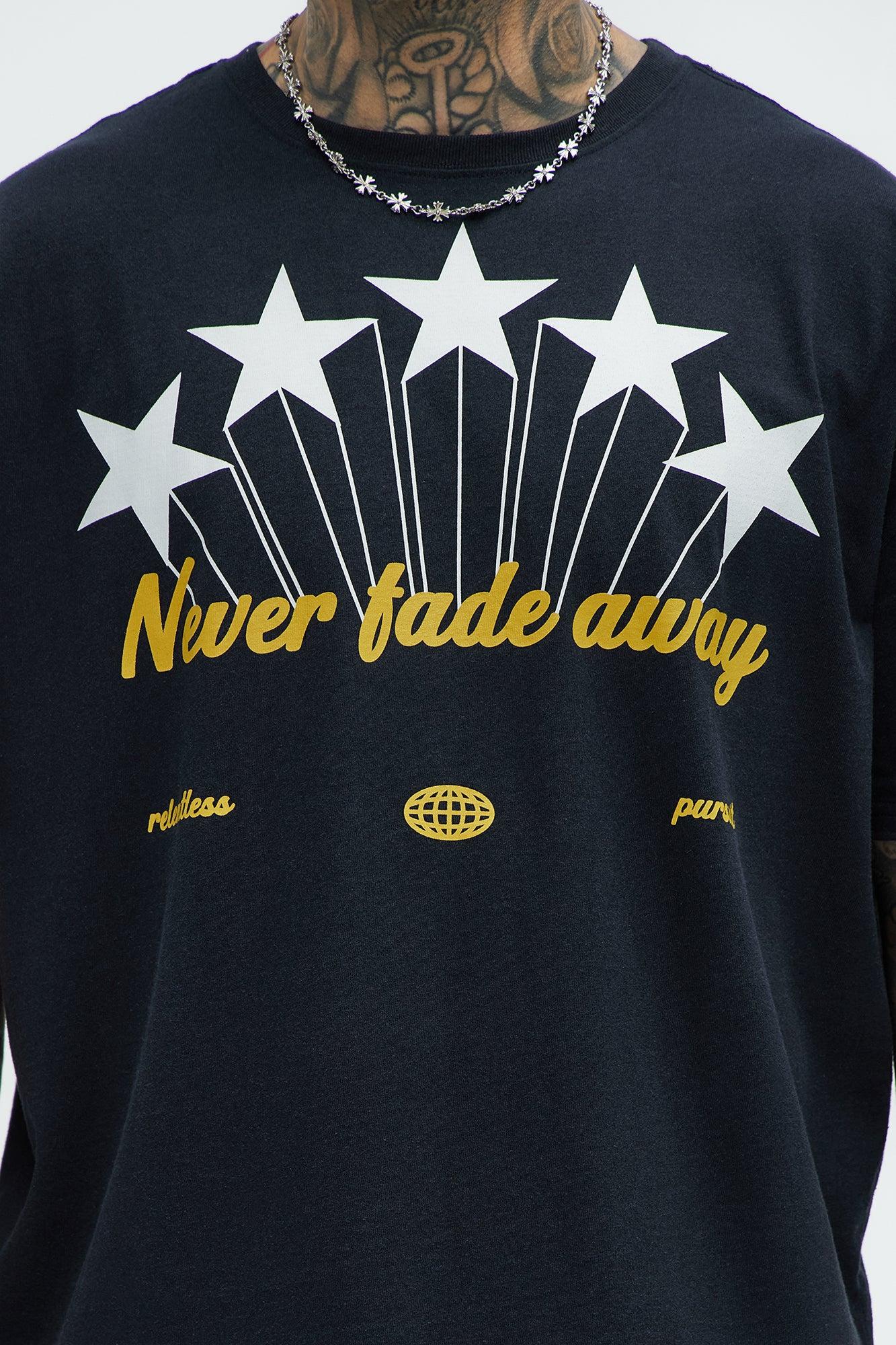 Never Fade Away Oversized Short Sleeve Tee - Black Product Image