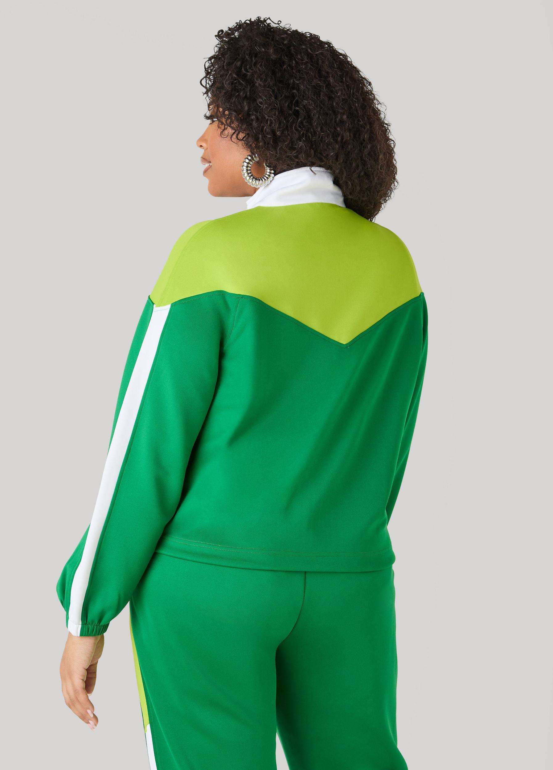 Side Split Colorblock Capris Product Image