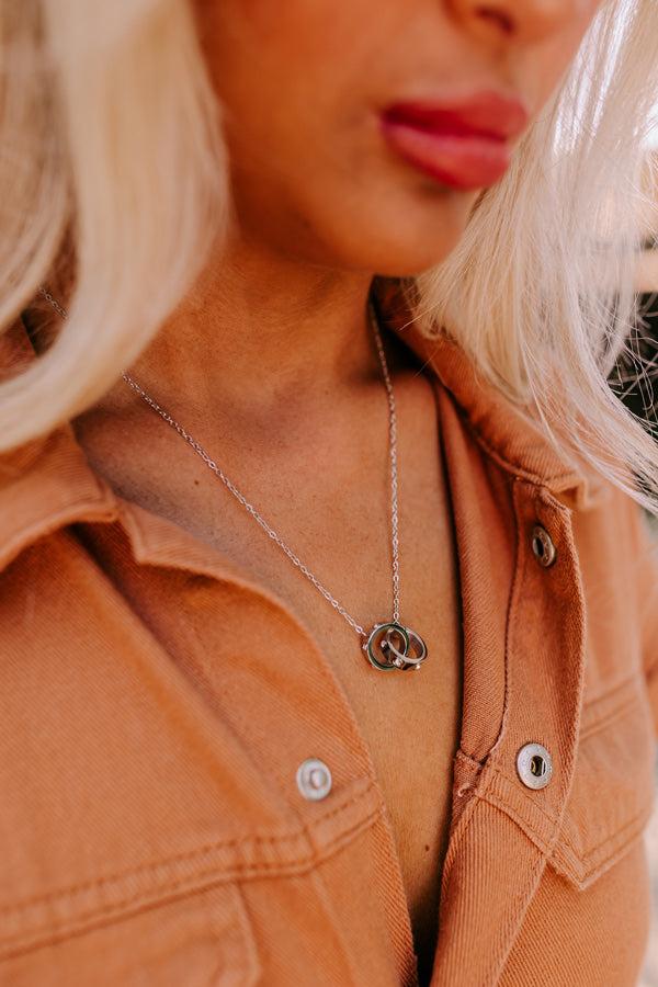 Composed Charm Necklace In Silver Product Image