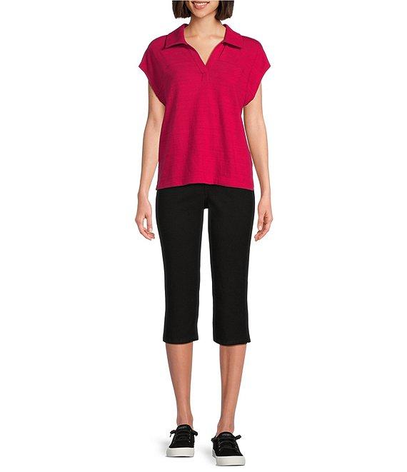 Westbound Cap Sleeve Collared Top Product Image