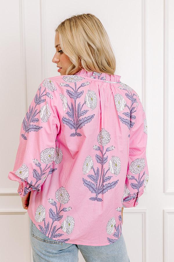 Botanical Brunch Floral Top in Pink Product Image