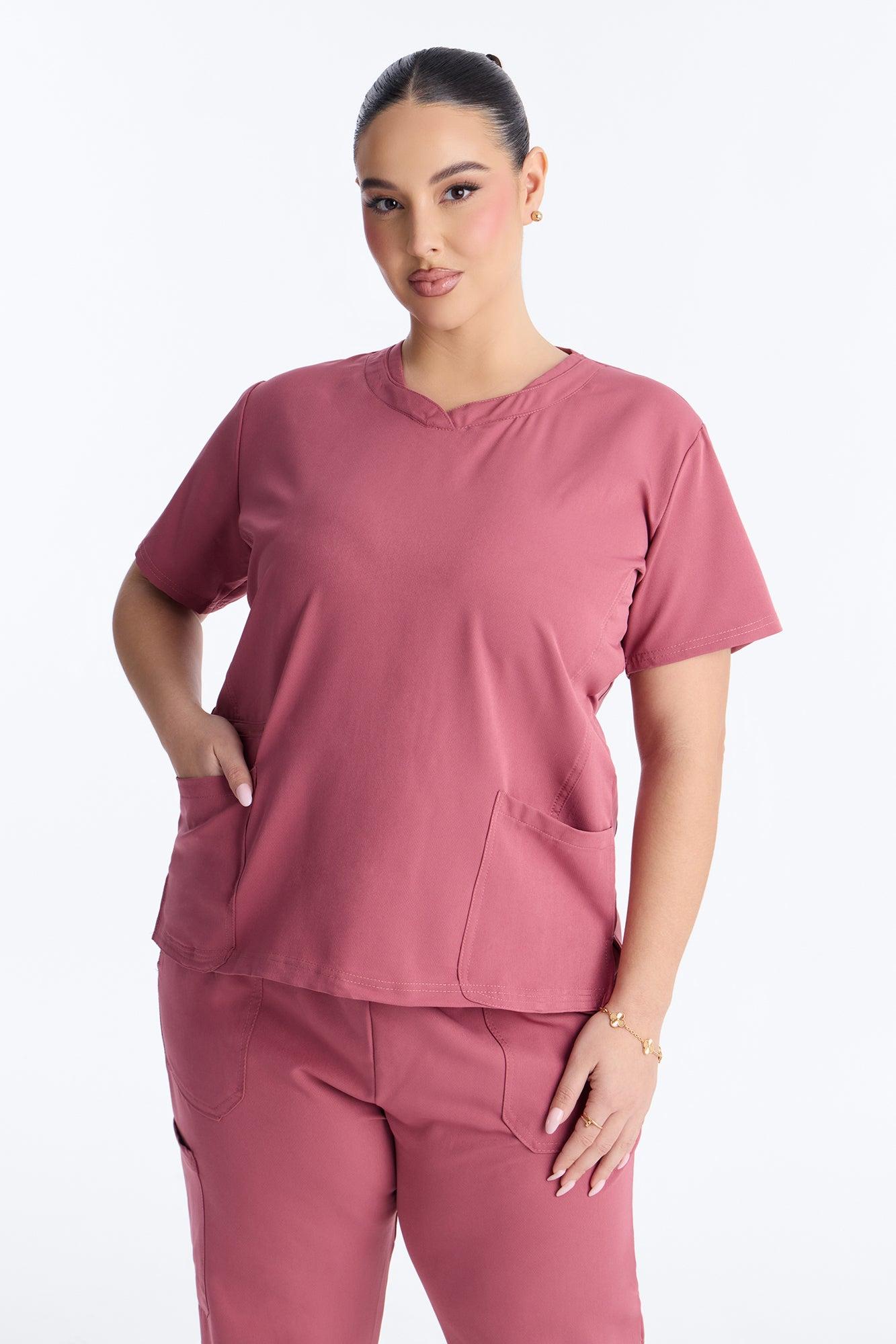 Built for the Shift Jogger Scrub Set - Rose Female Product Image