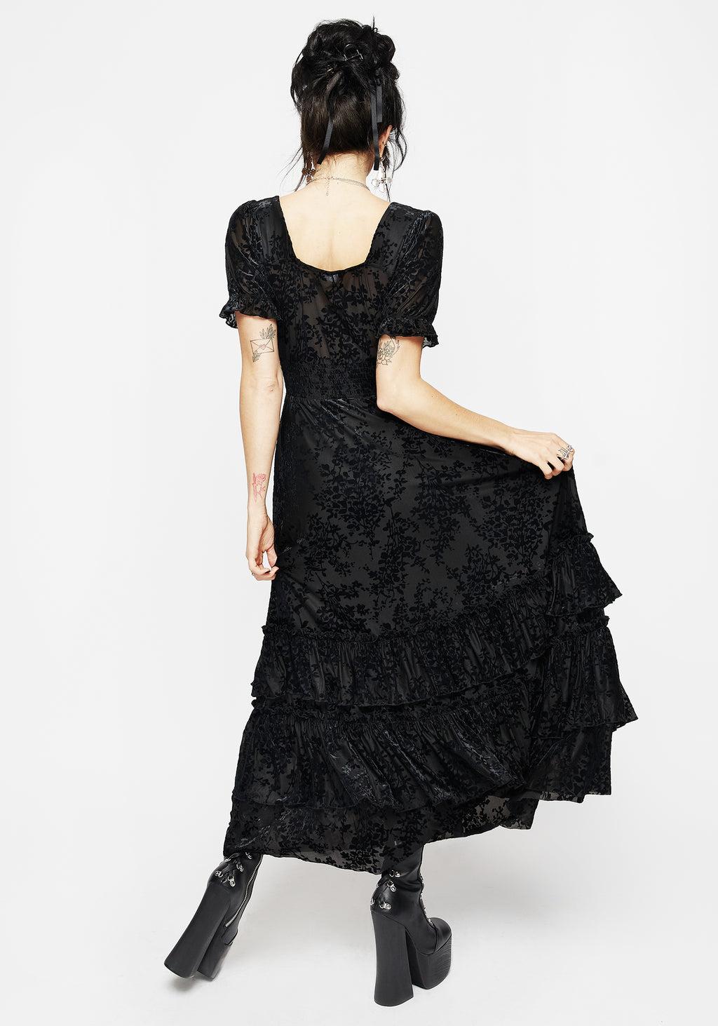 Lilias Devoré Tiered Maxi Dress Product Image