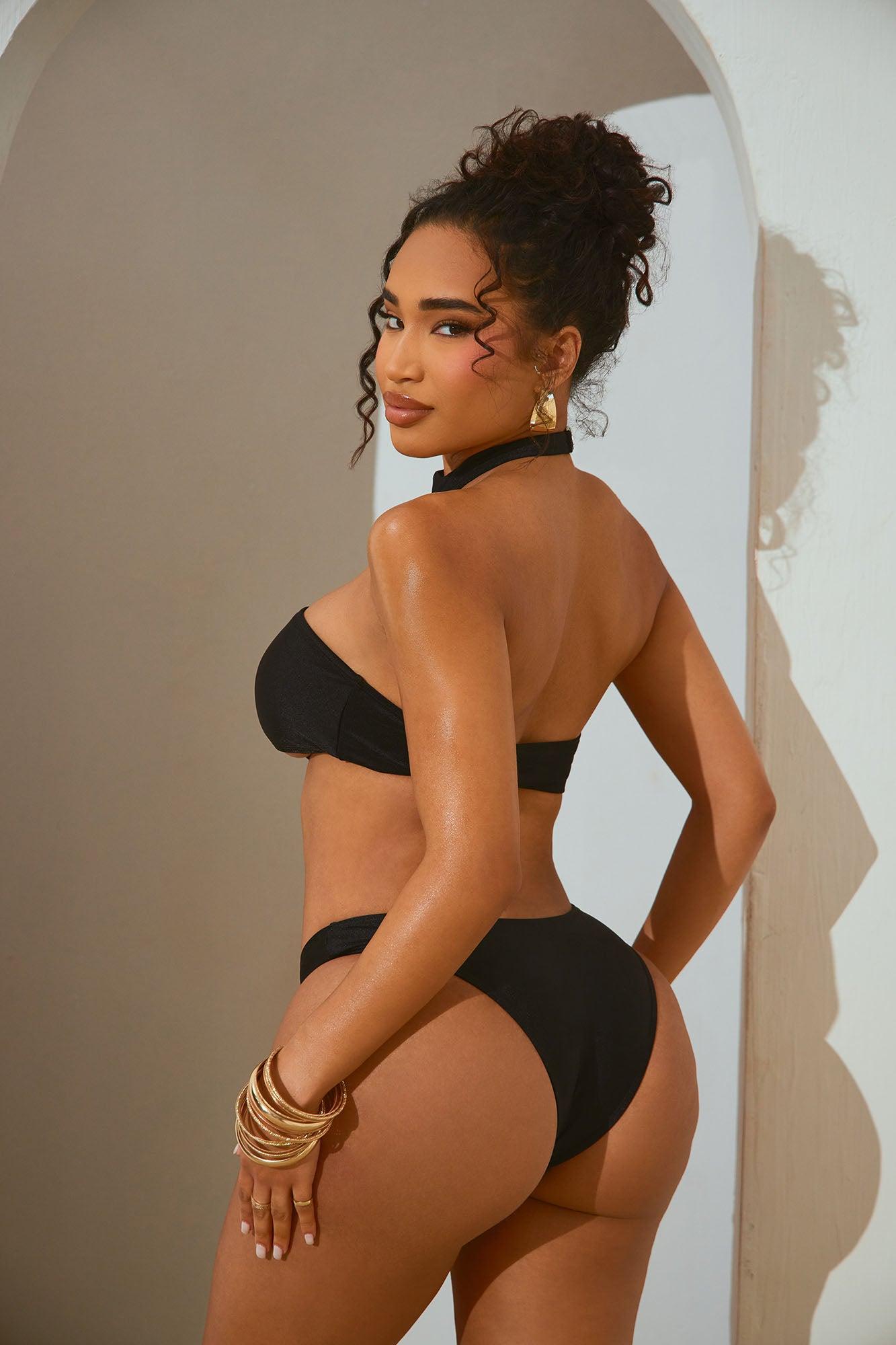 Marisela 1 Piece Monokini Swimsuit - Black Product Image