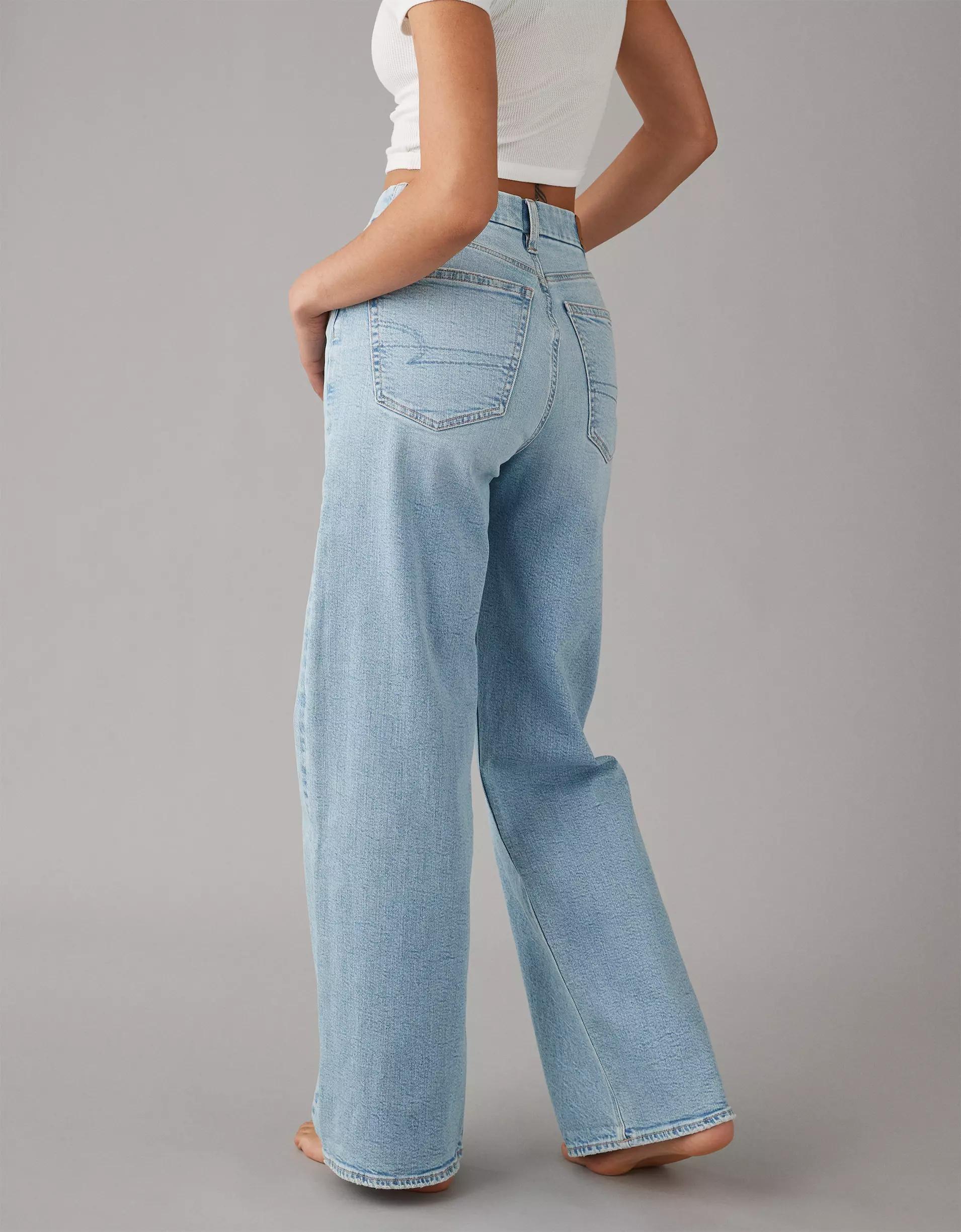 AE Strigid Curvy Super High-Waisted Baggy Straight Jean Product Image
