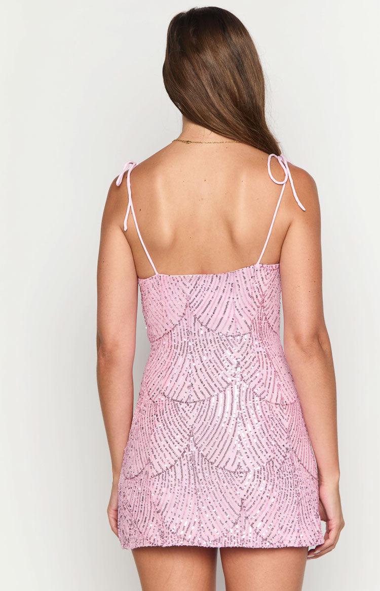 Penny Lane Pink Sequin Mini Dress Baby Girls Product Image