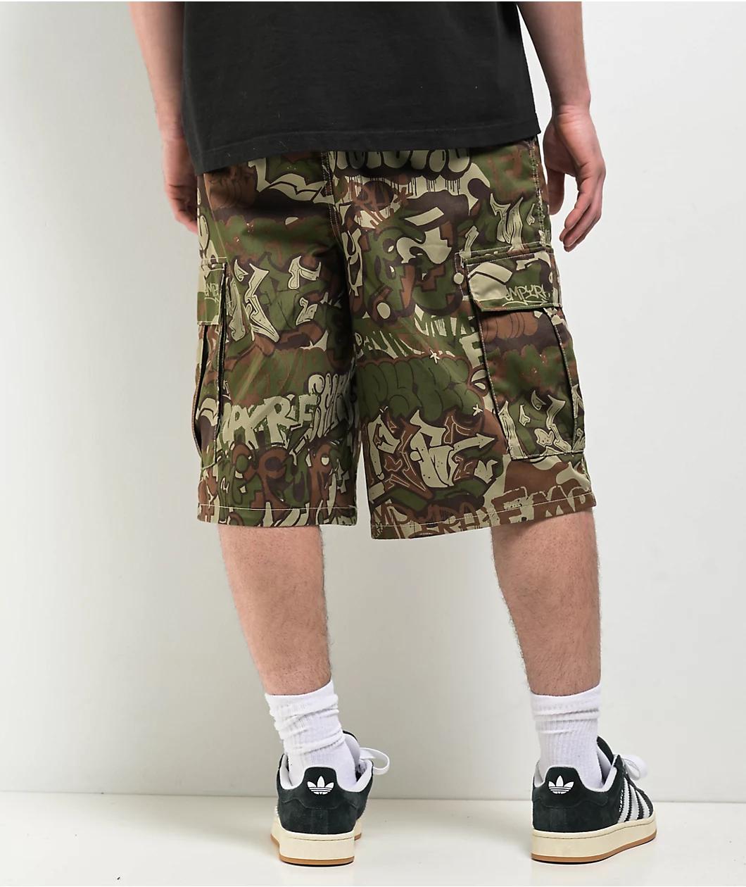 Empyre Khaki Skate Cargo Shorts Product Image