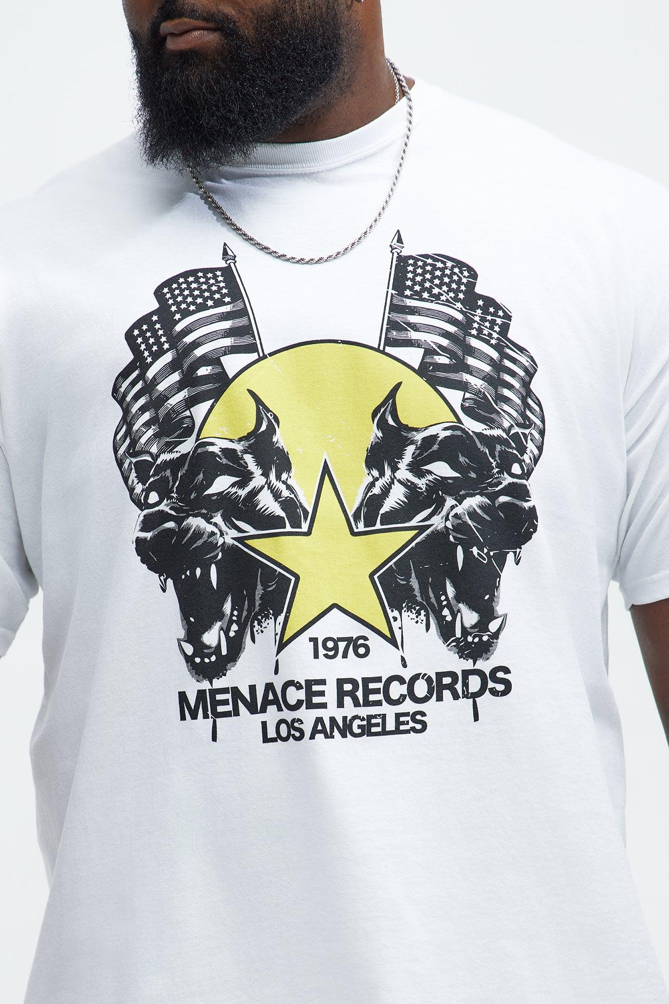 Mennace Records Short Sleeve Tee - White Product Image