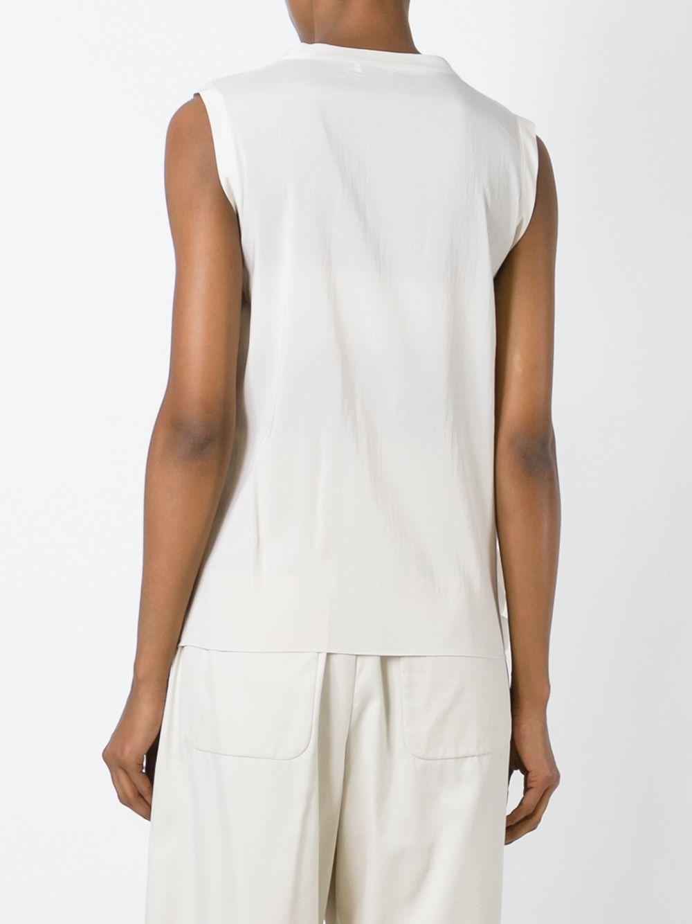 petal effect sleeveless top Product Image