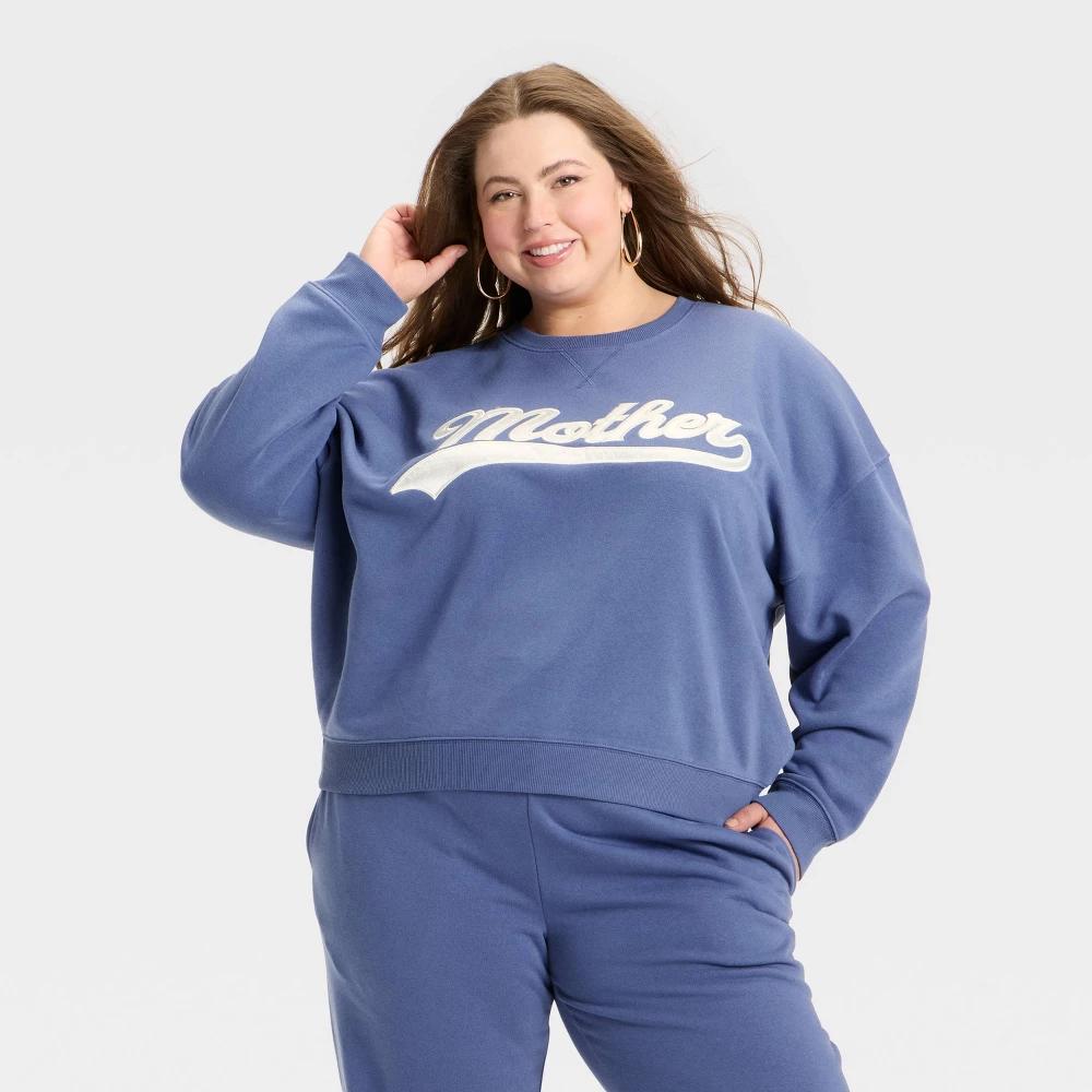 Women's Mother's Day "Mother" Graphic Sweatshirt - Navy Product Image