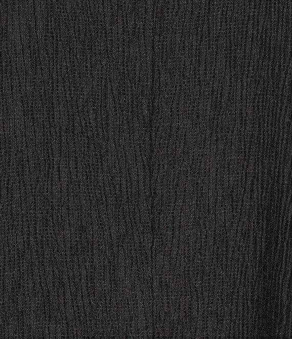 Eileen Fisher Crinkle Plisse Round Neck Cap Sleeve Midi Dress Product Image