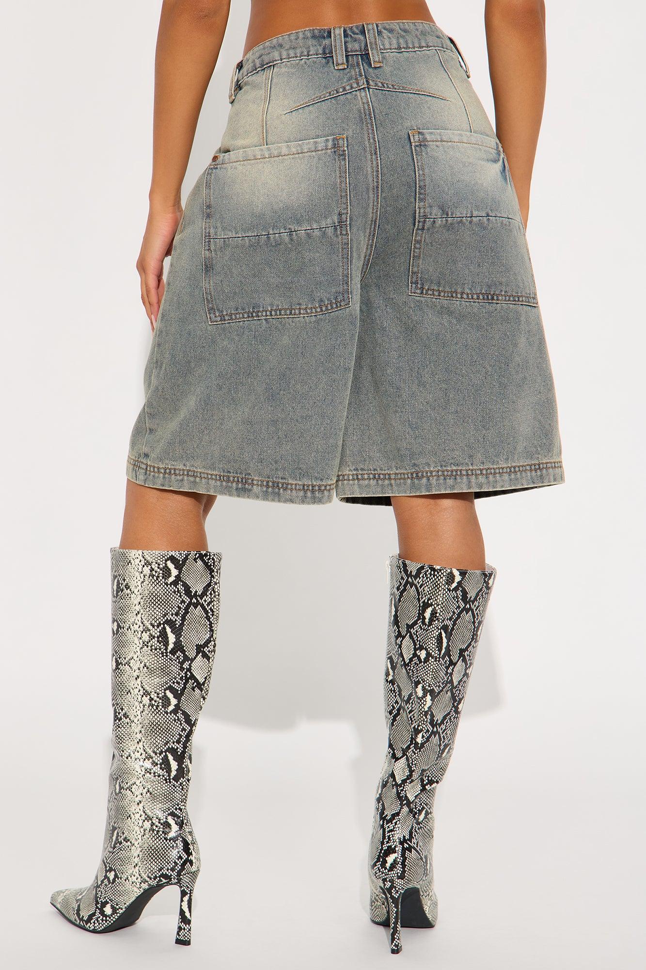 Basic 90's Denim Jorts - Vintage Wash Female Product Image