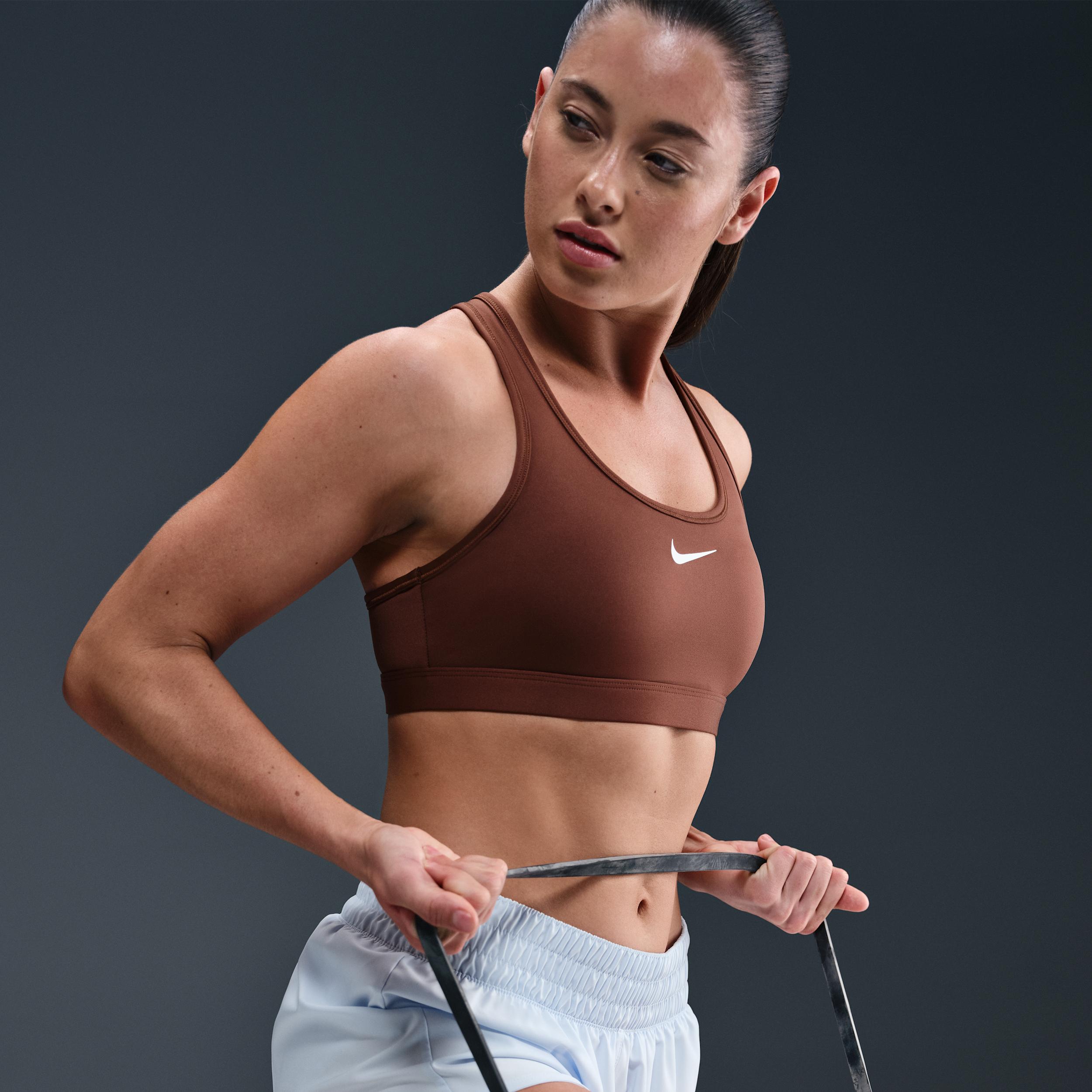 Nike Womens Swoosh Support Padded Sports Bra | DX6821-265 Product Image