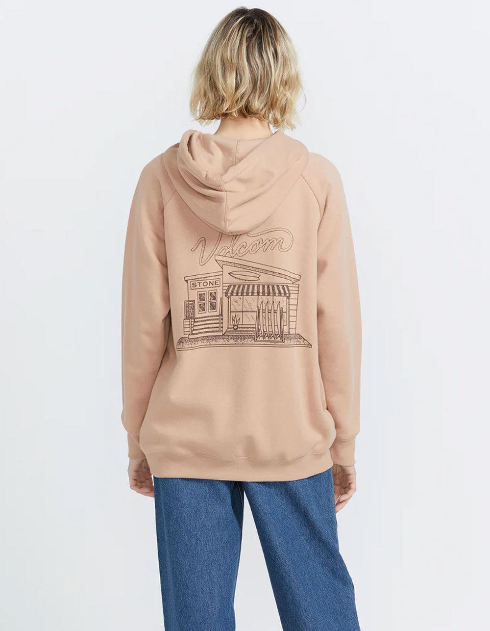 VOLCOM Truly Stoked Womens Oversized Hoodie - SAND Product Image