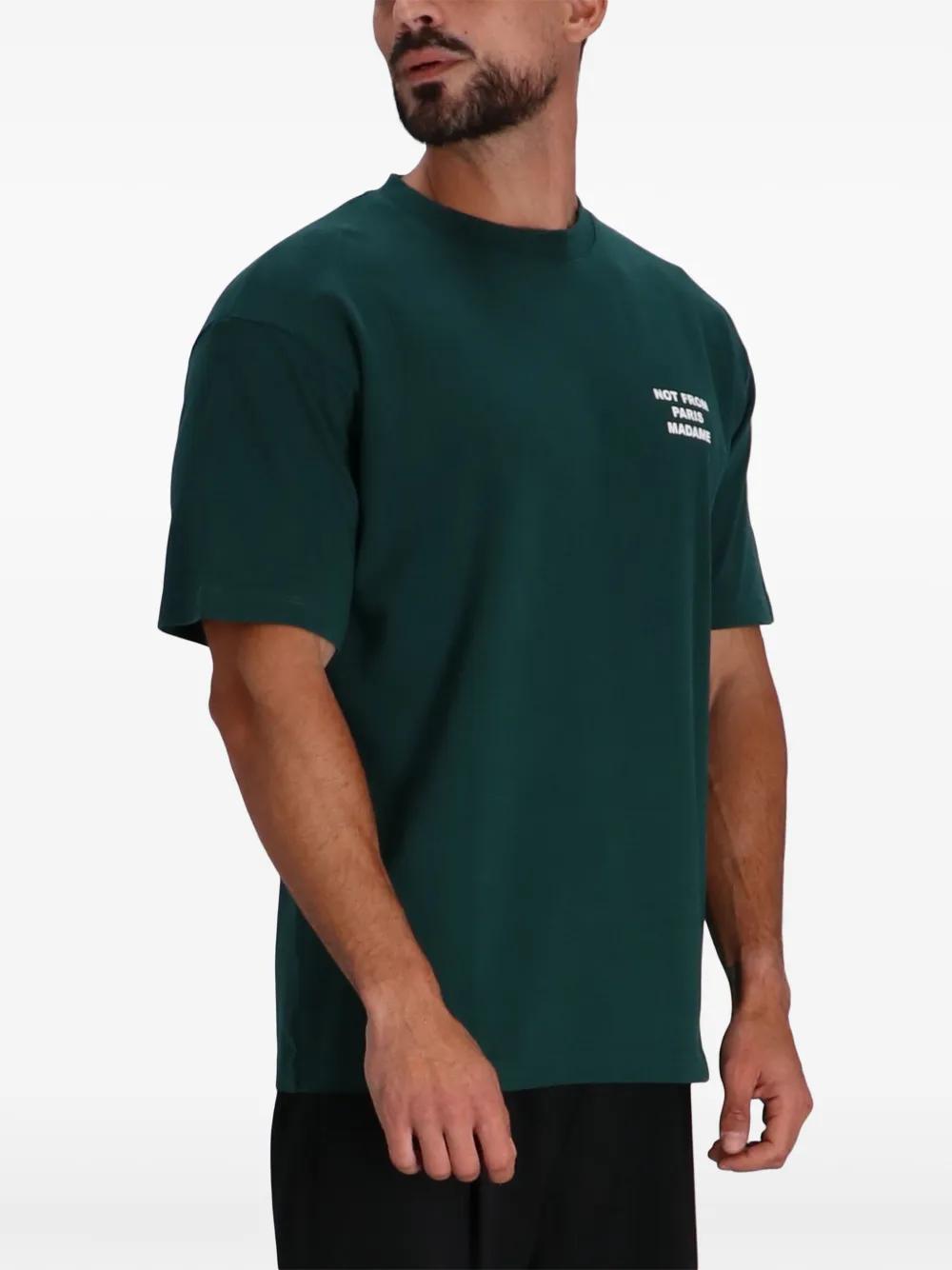 slogan-print cotton T-shirt Product Image