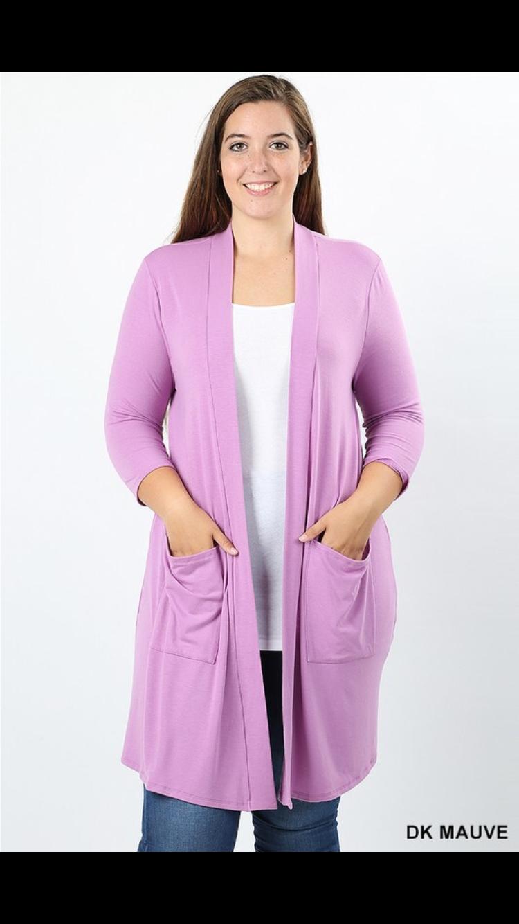 1439   Lauren Slouchy Pocket Cardigan Product Image