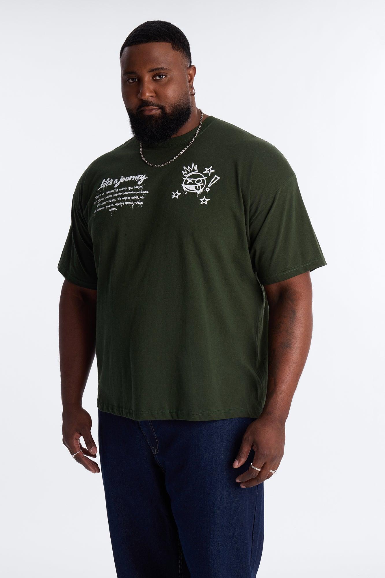 Life's A Journey Short Sleeve Tee - Green Male Product Image