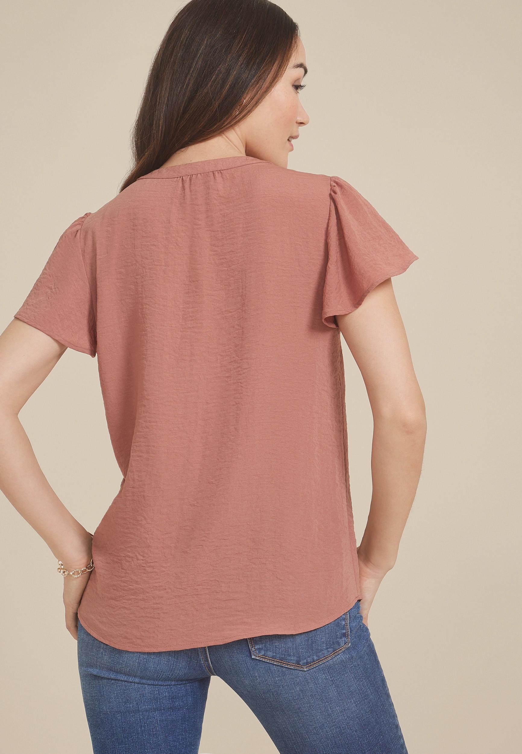 Atwood Flutter Sleeve Blouse Product Image