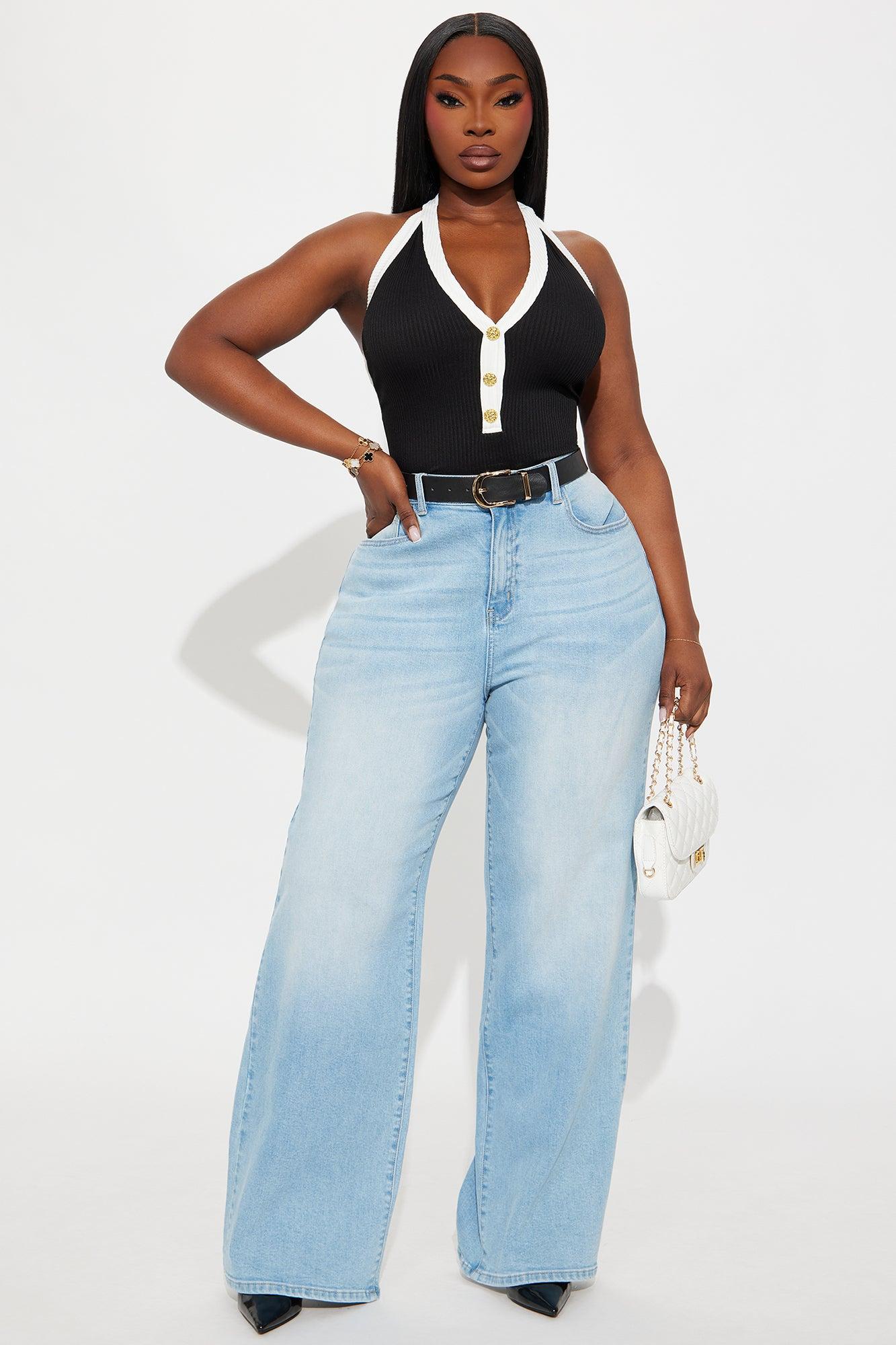 High Class Contrast Bodysuit - Black/White Female Product Image