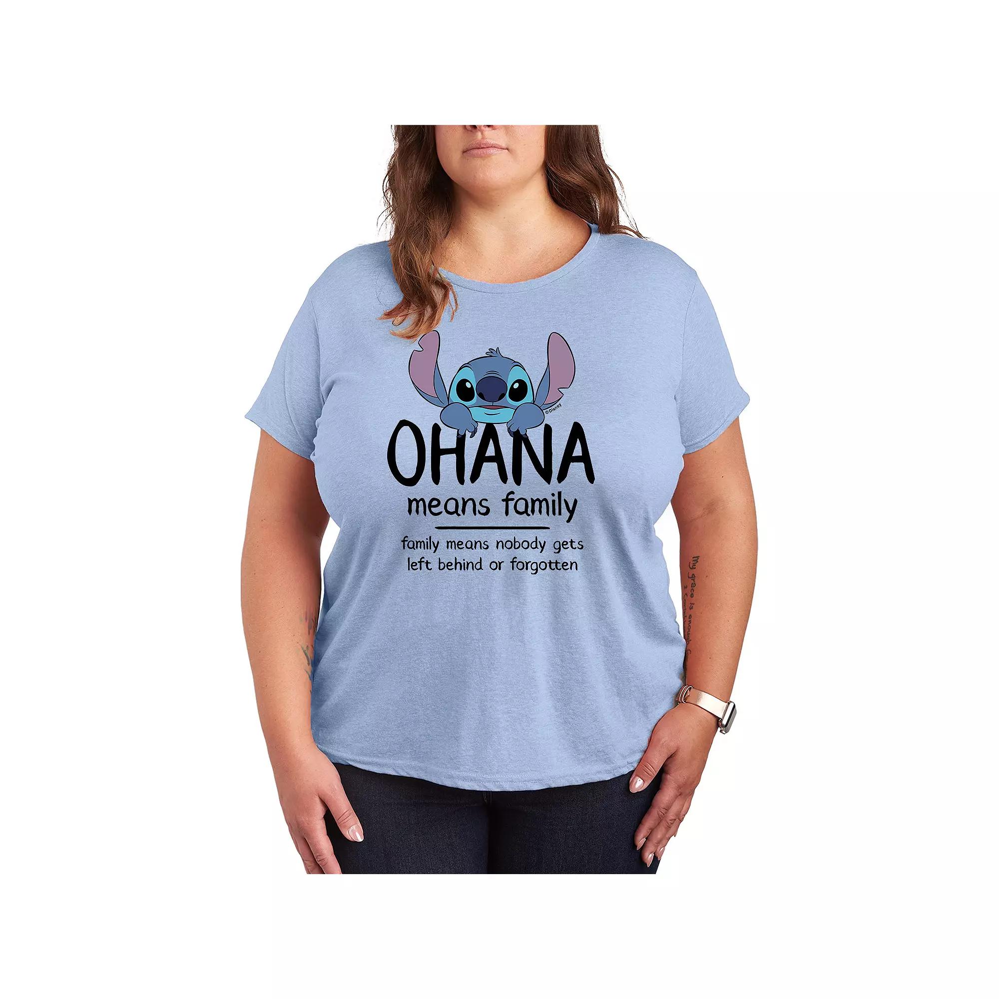 Disney's Lilo & Stitch Plus Ohana Graphic Tee, Women's,  Product Image