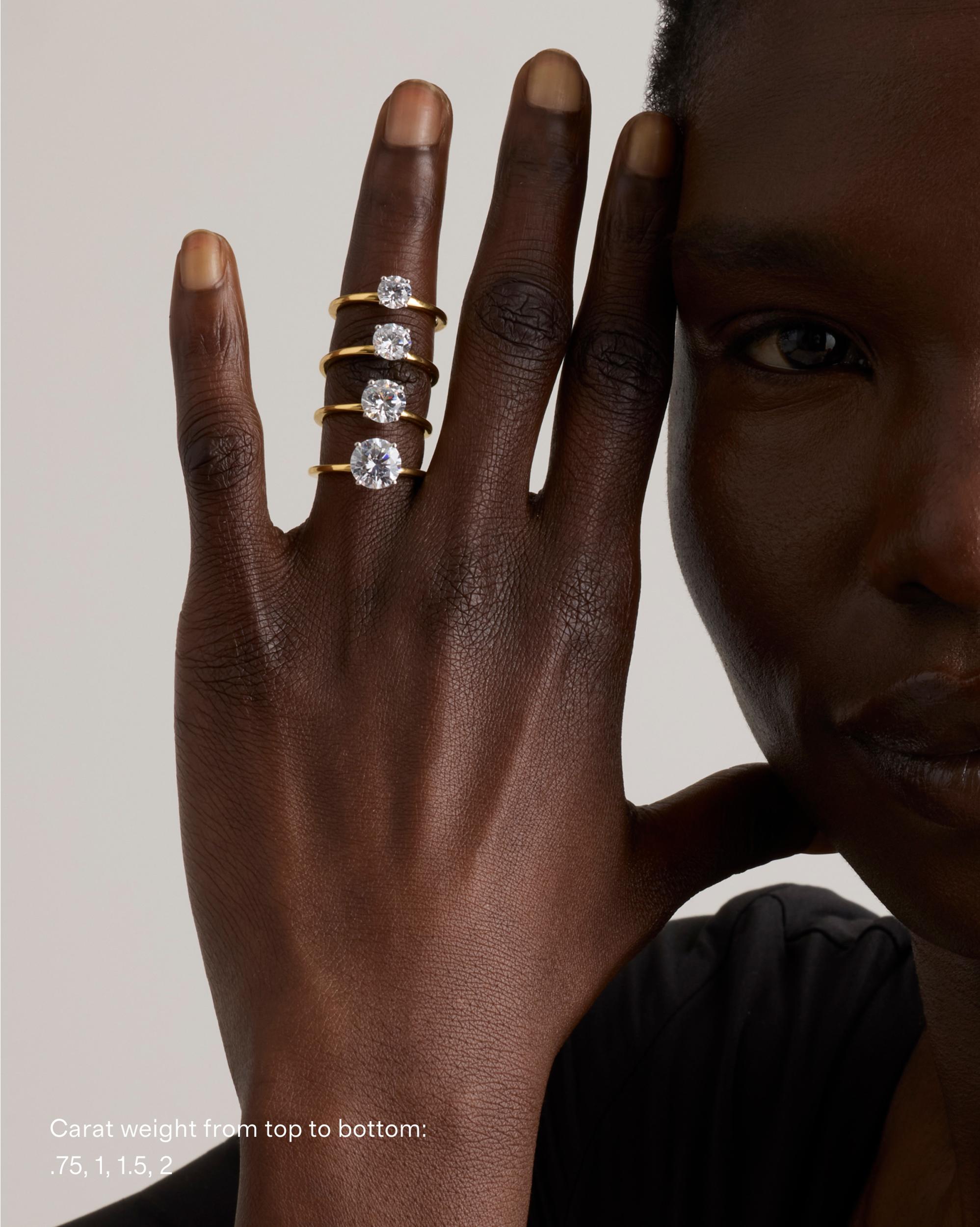 Quince | Women's Lab Grown Diamond Round Petite Classic Engagement Ring Product Image