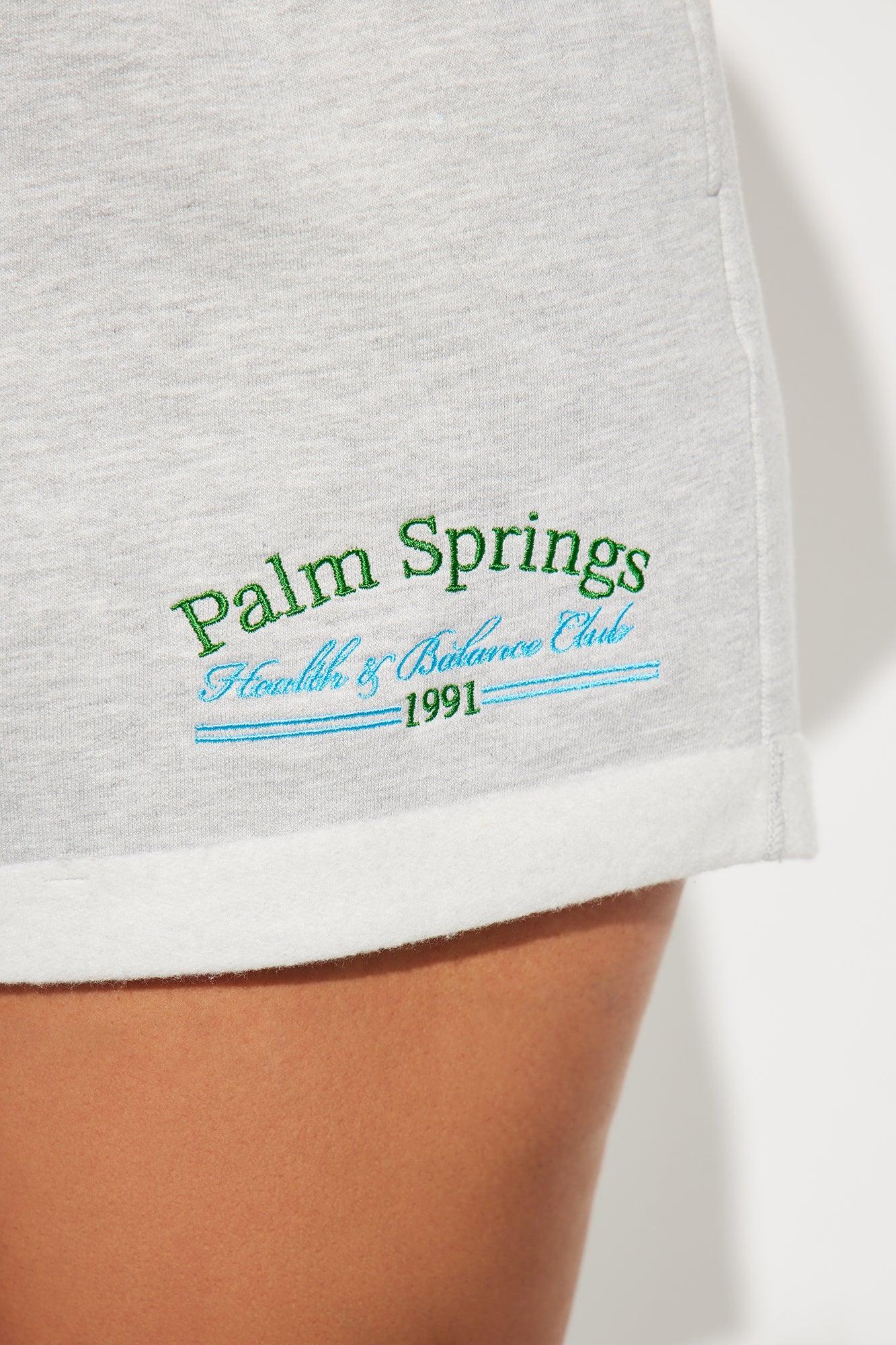 Palm Springs Health Club Shorts - Heather Grey Product Image