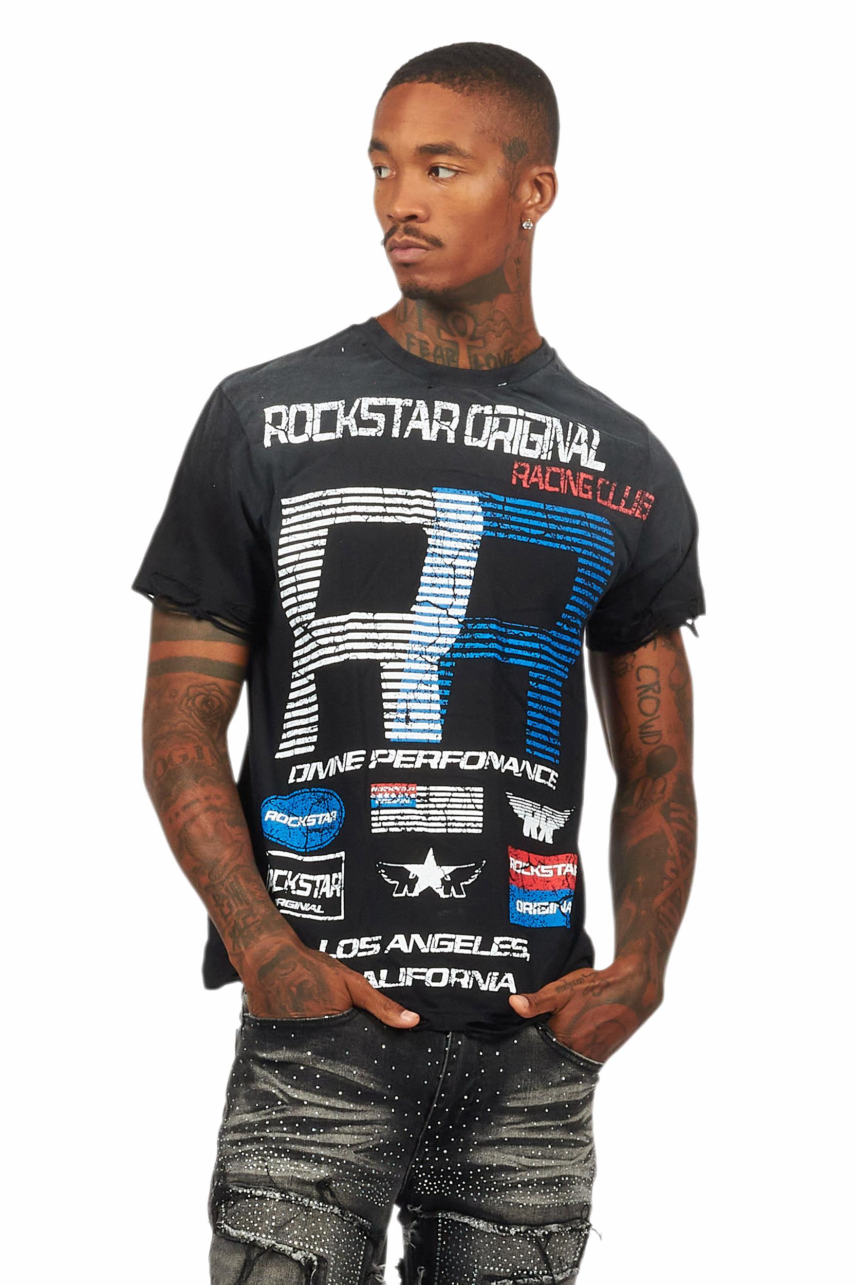 RSO Racing Club Black Graphic T-Shirt Male Product Image