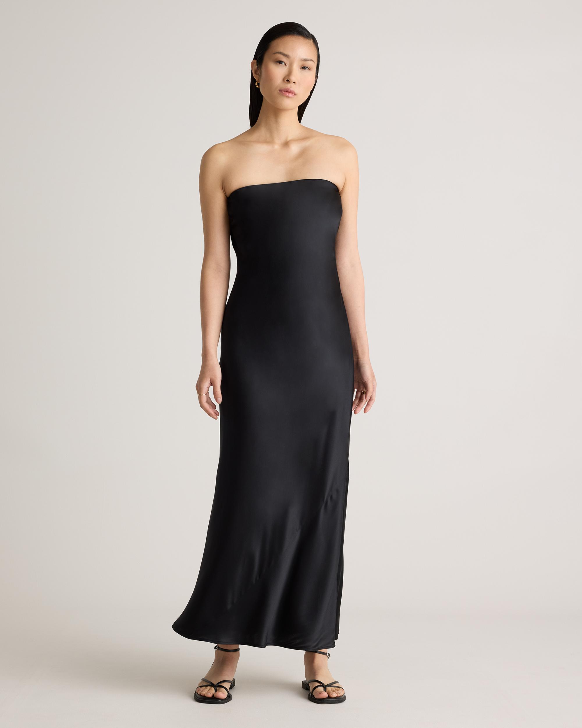 Quince | Women's Strapless Midi Dress Mulberry Silk Product Image