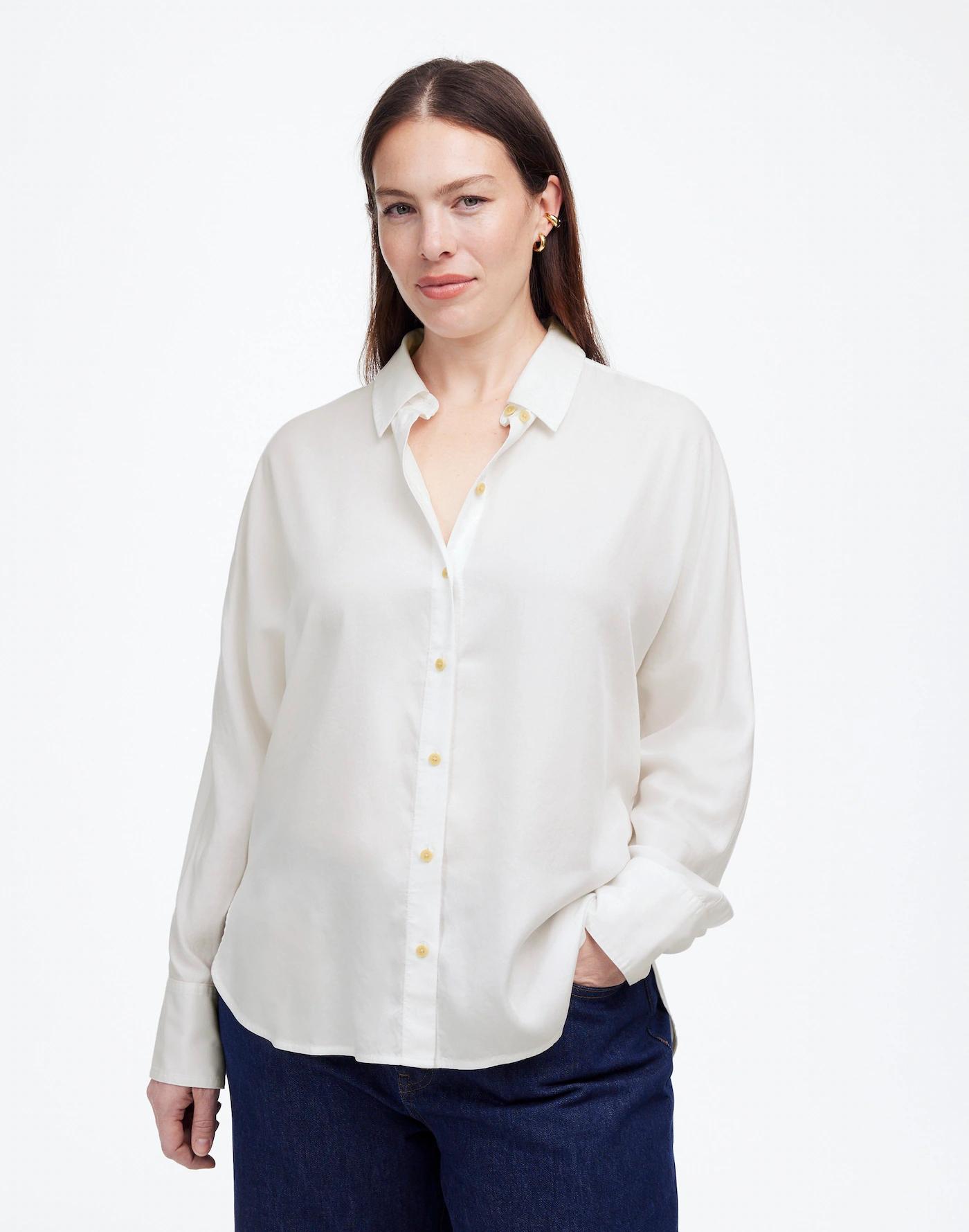Relaxed Dolman Button-Up Shirt Product Image