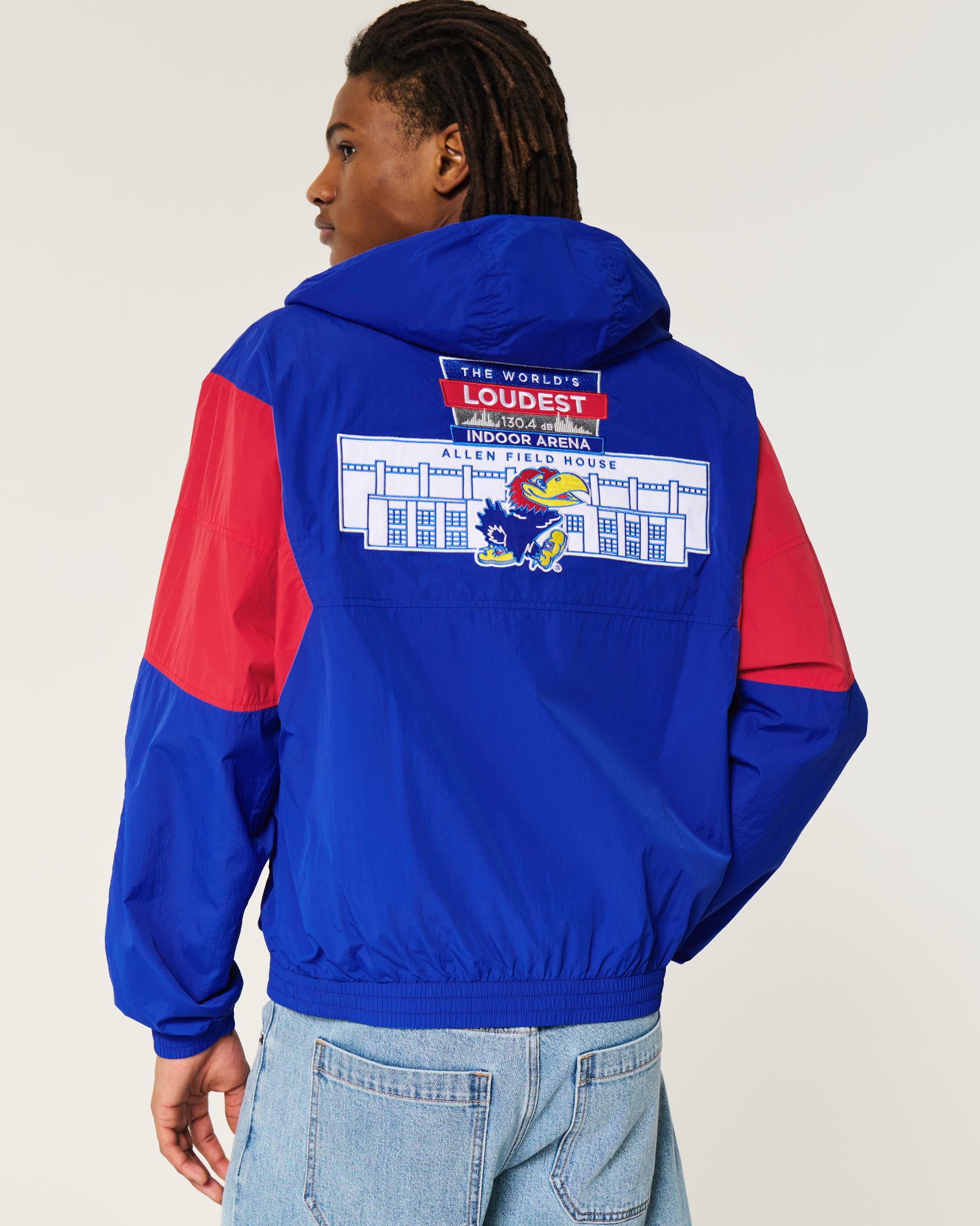 Kansas Jayhawks Graphic Hooded Windbreaker Jacket Product Image