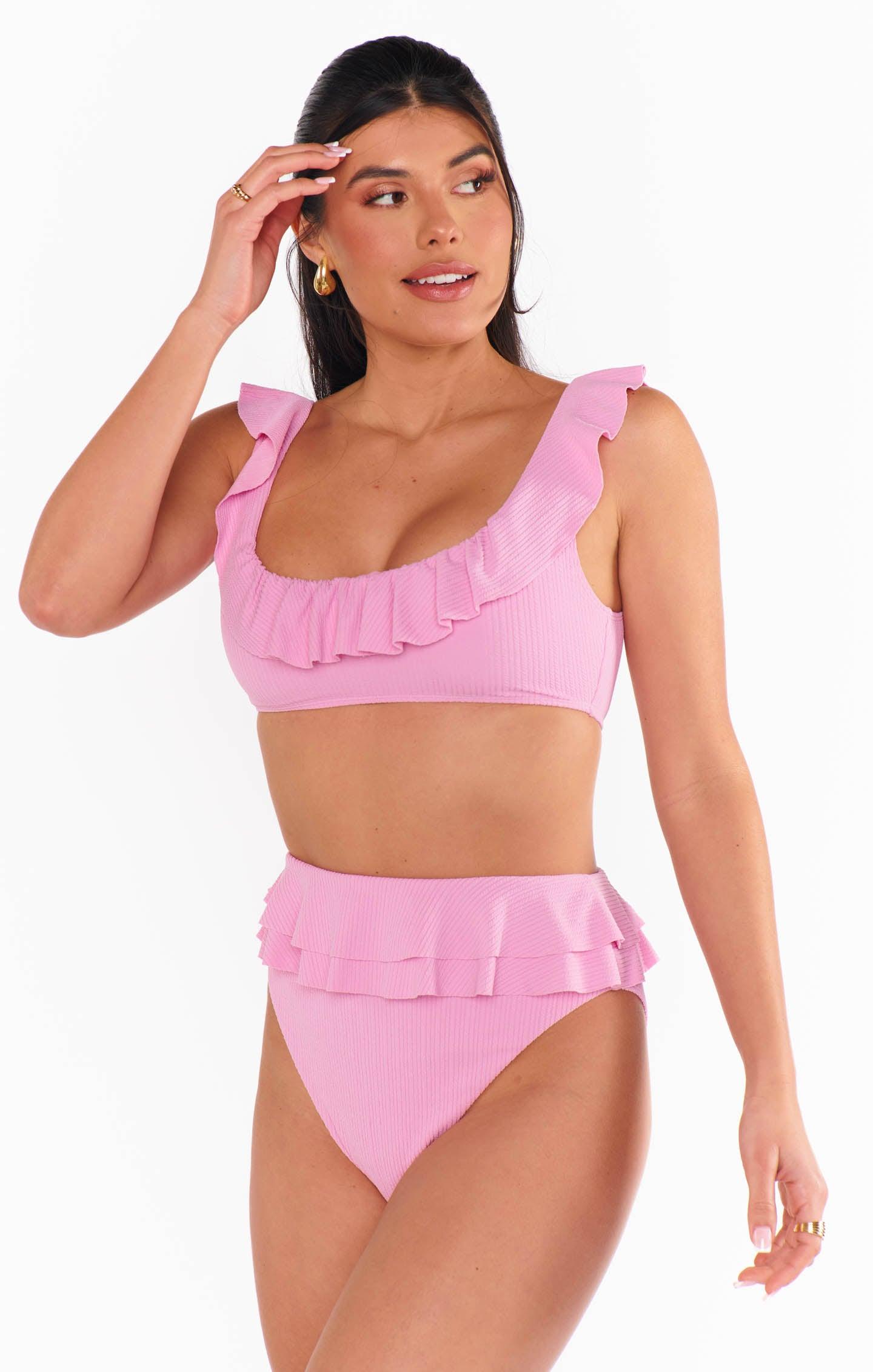 Formentera Top ~ Pink Sands Rib Scrunch Product Image
