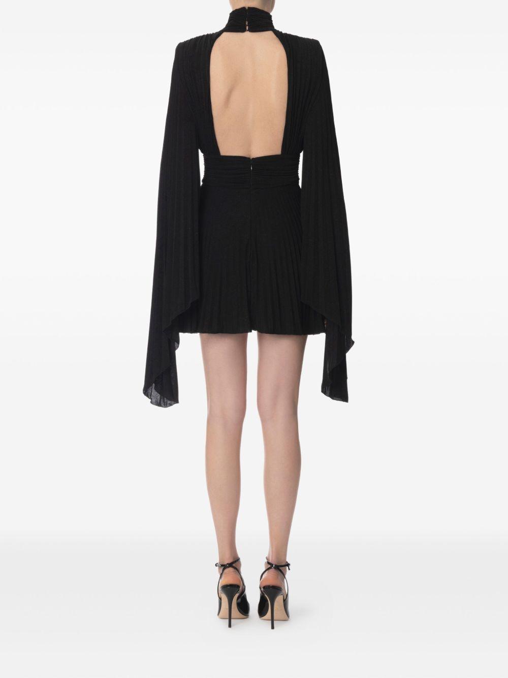 pleated high-neck mini dress Product Image