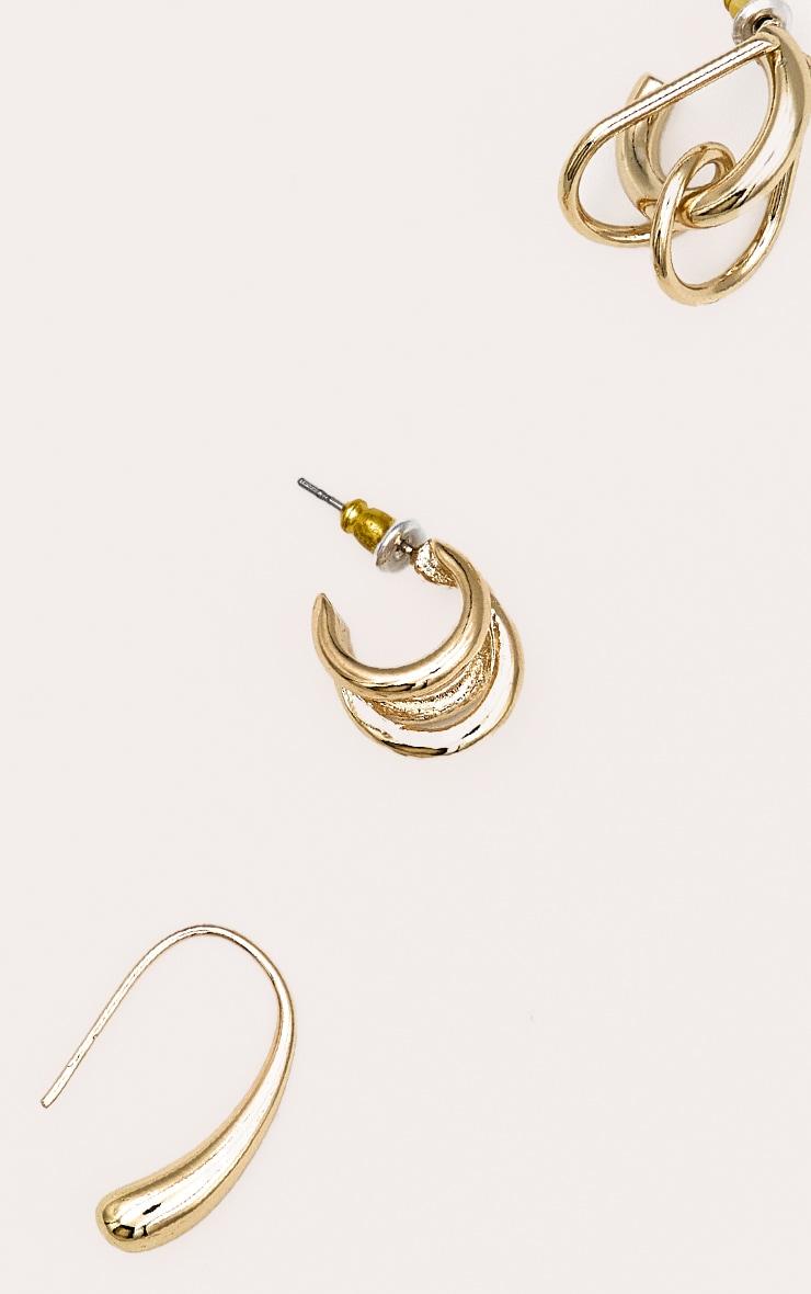 Gold Abstract Multi-pack Stud Earrings Product Image
