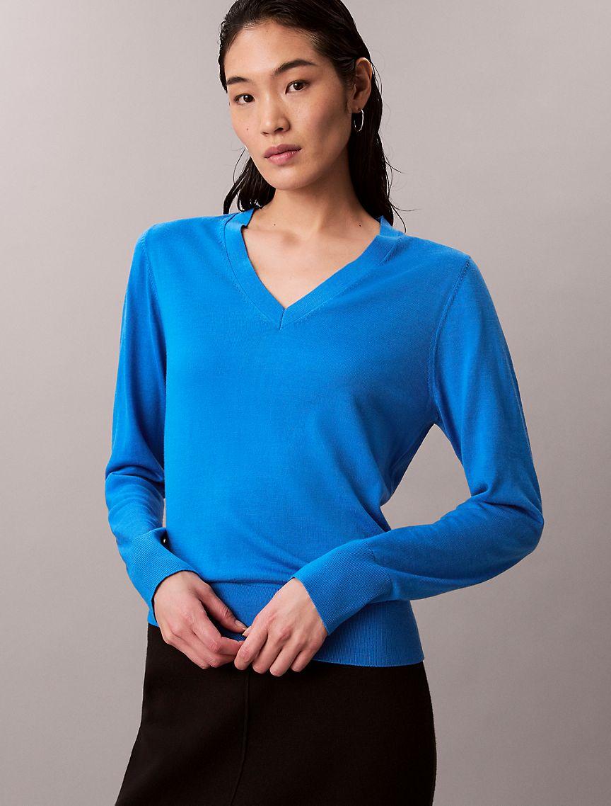 Merino Wool V-Neck Sweater Product Image