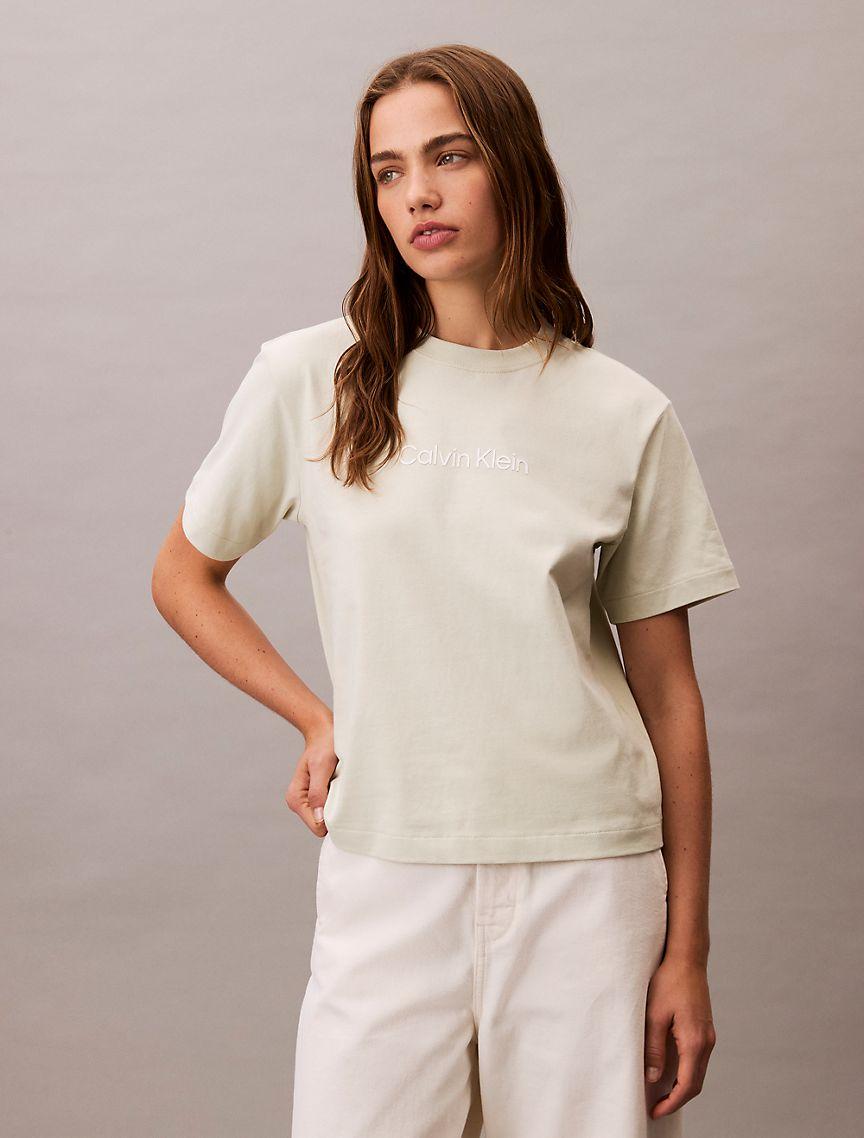 Standard Logo Boxy Fit Crewneck T-Shirt Product Image