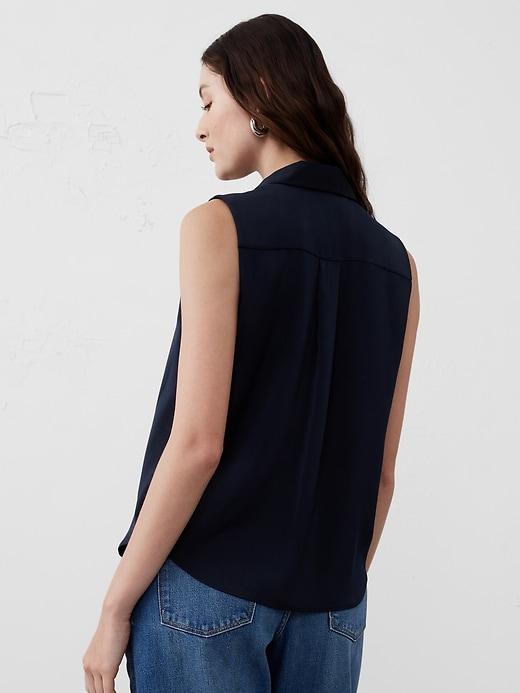 Silky Collared Top Product Image