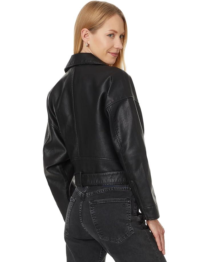 Women's Levi's® Relaxed Crop Faux Leather Moto Jacket Product Image