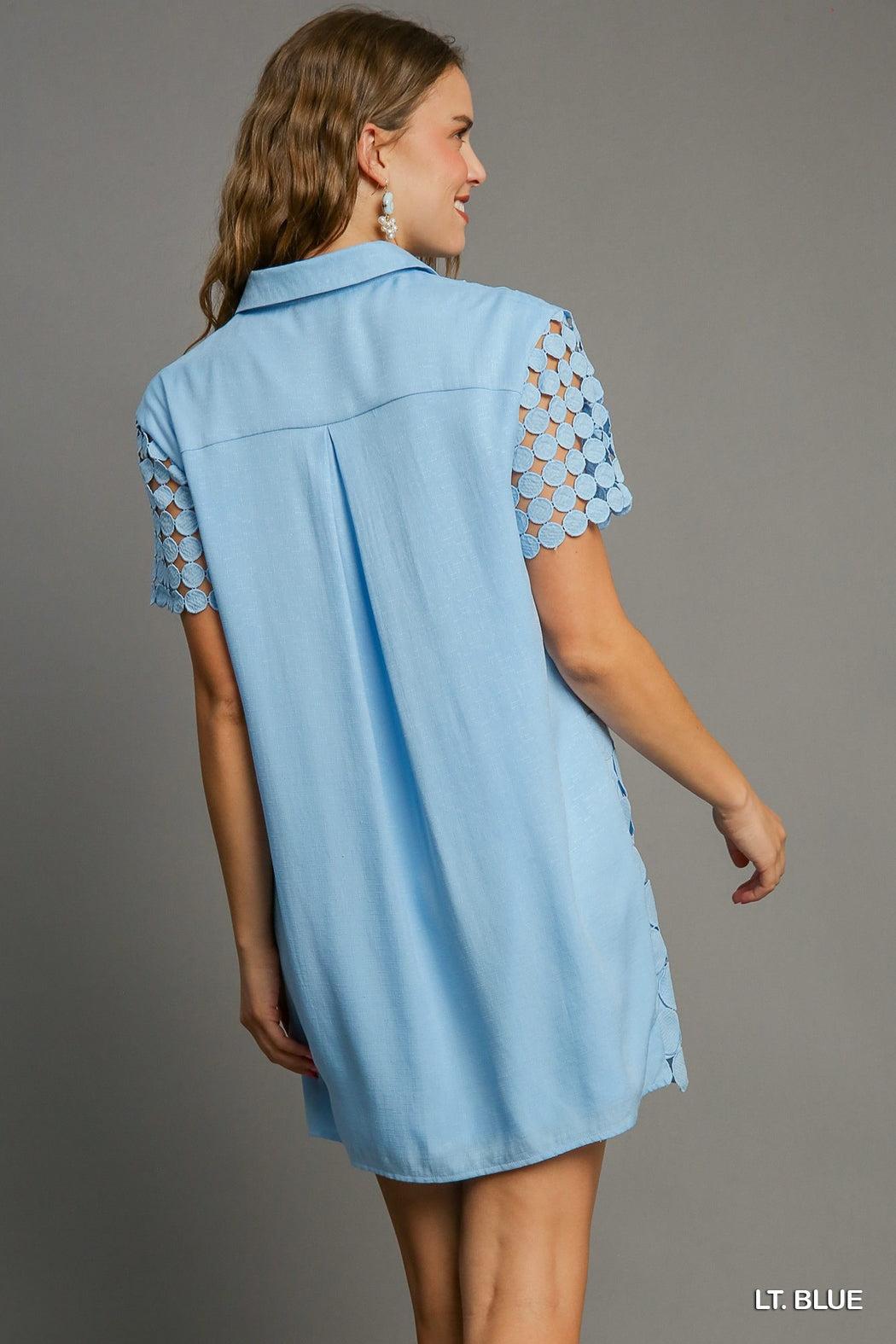 Polka Dot Lace Dress Product Image