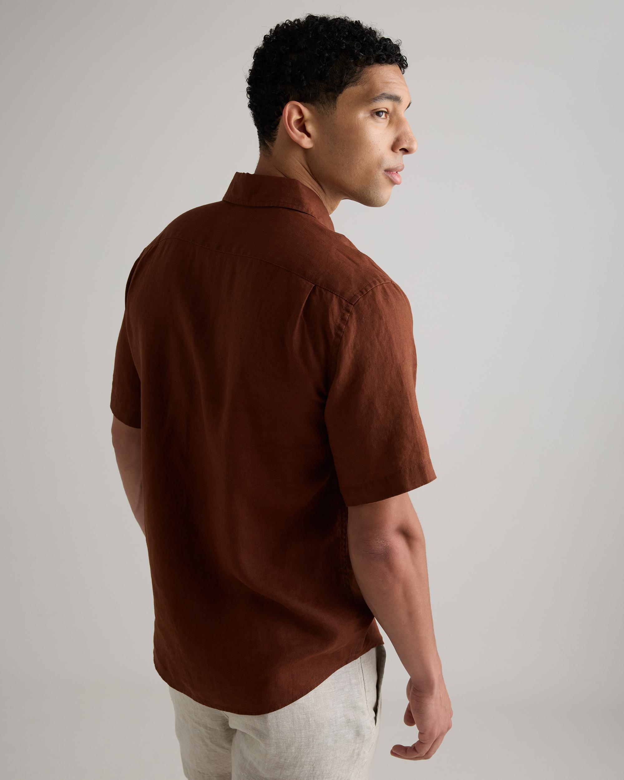 Quince | Men's 100% European Linen Relaxed Short Sleeve Shirt Product Image