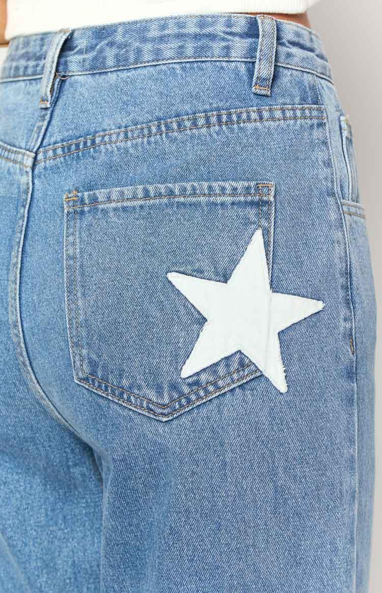 Dandy Mid Wash Denim Flare Jeans Baby Girls Product Image