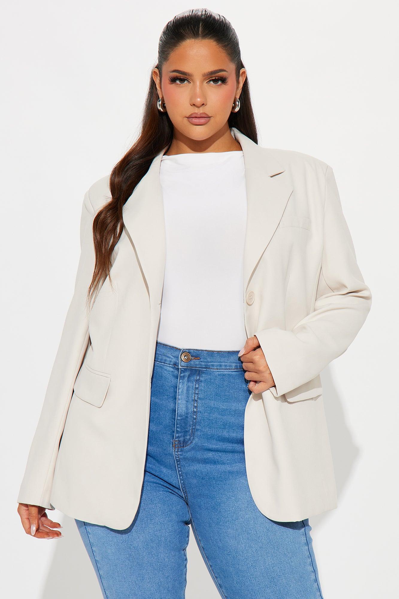 New Normal Oversized Blazer - Cream Product Image