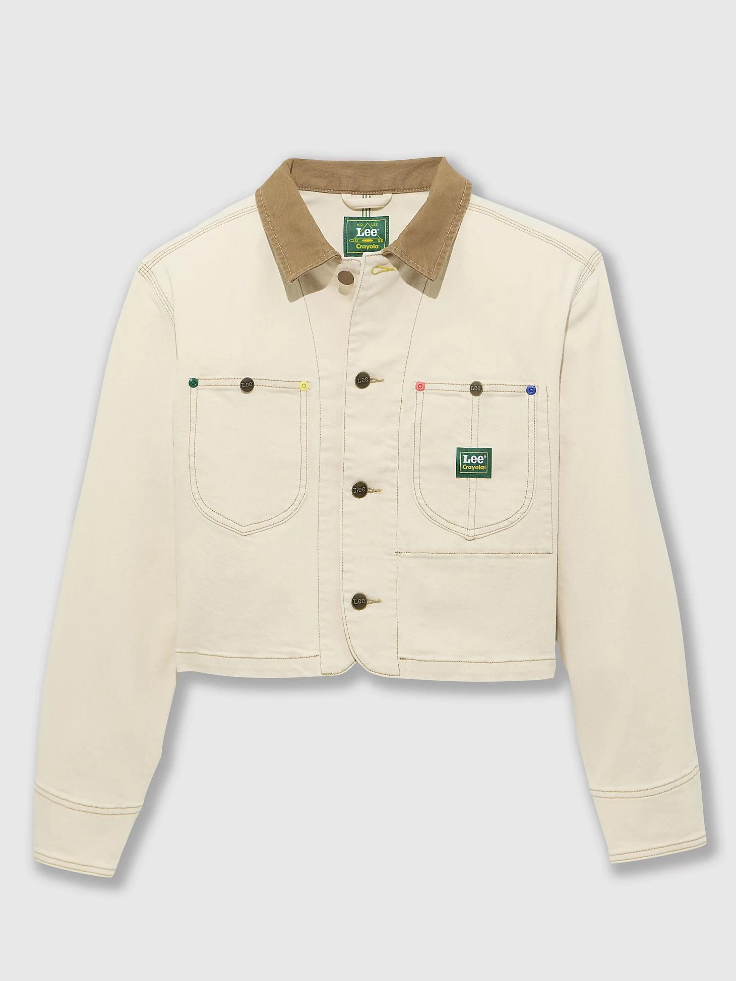 Women's Lee® x Crayola® Ecru Crop Chore Jacket | Women's Jackets & Outerwear | Lee® Product Image