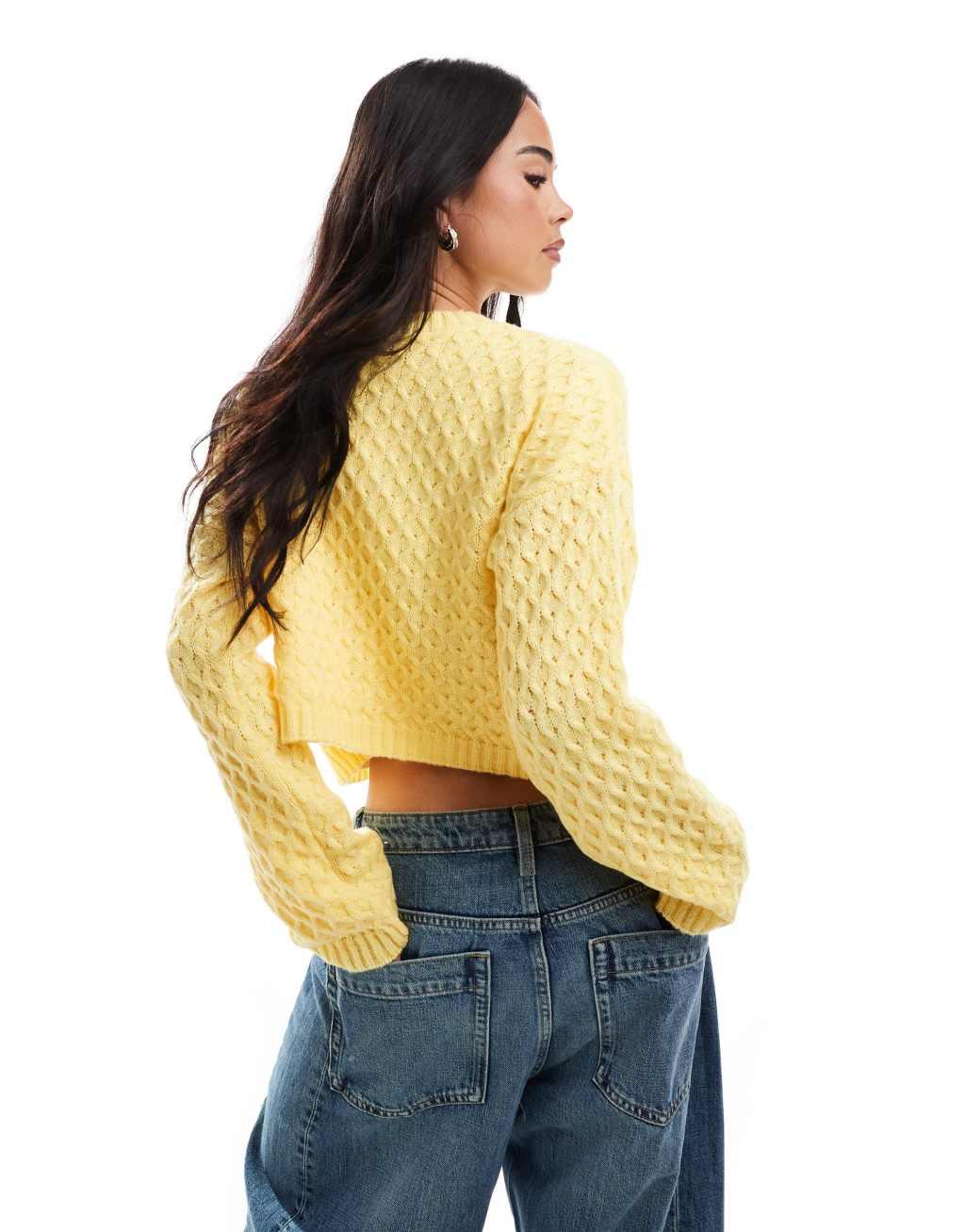 Miss Selfridge knit contrast satin bow cardigan Product Image