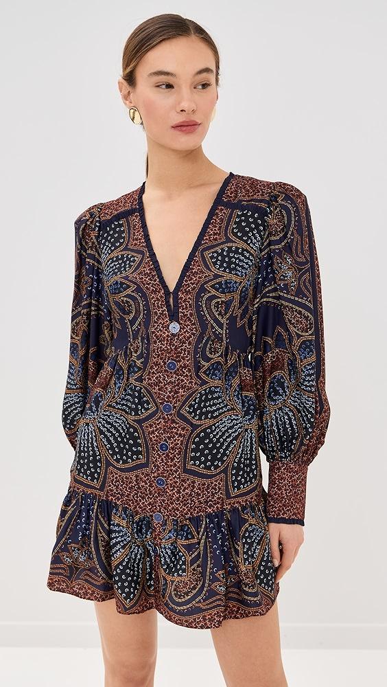 FARM Rio Floral Glam Blue Mini Dress | Shopbop Product Image