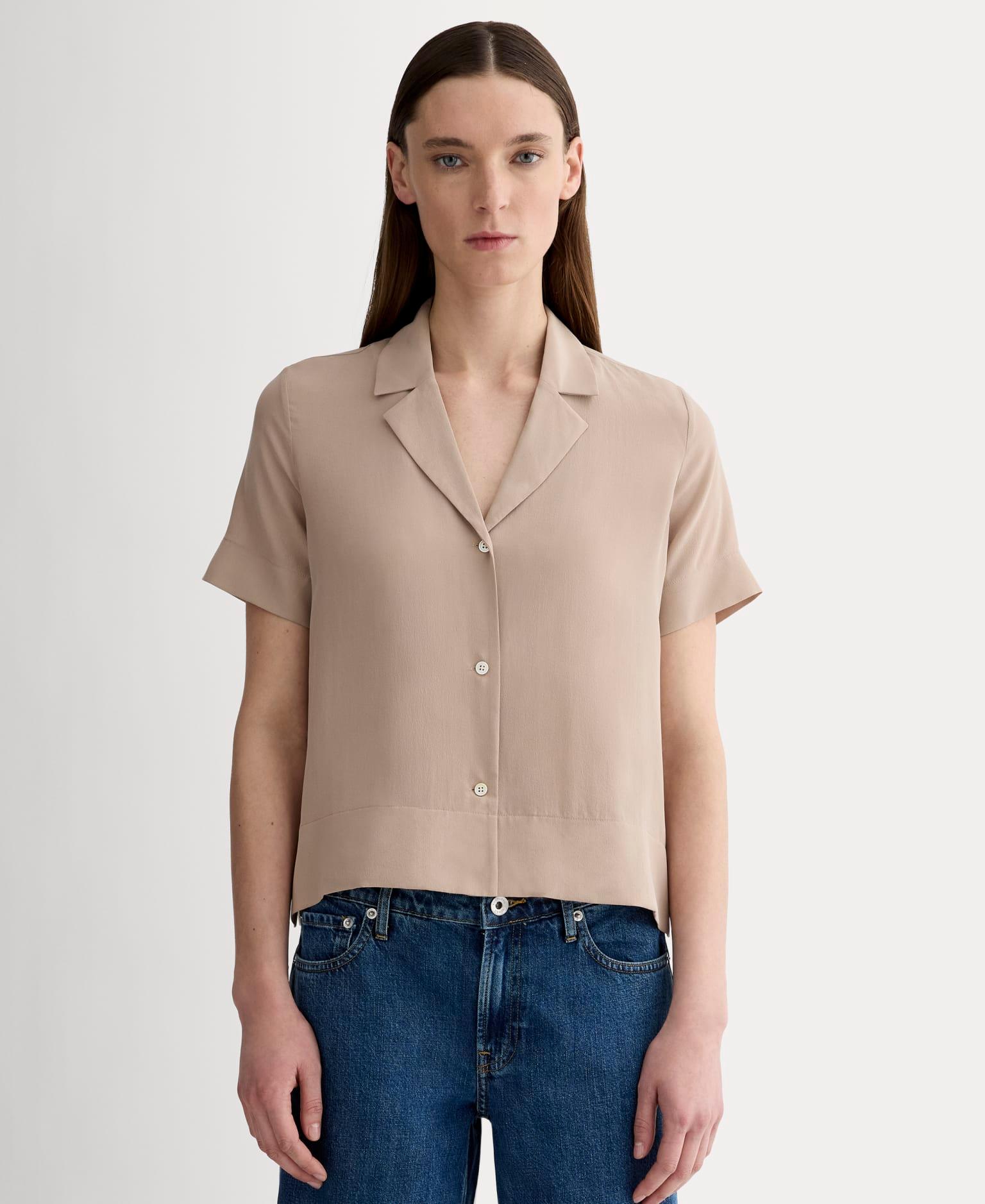 Womens Notch Shirt in Washable Silk by Everlane Product Image