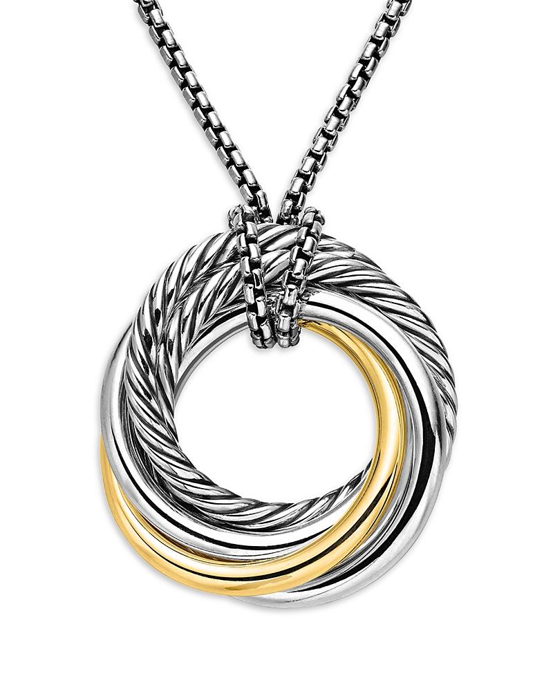 Crossover Small Pendant with Gold on Chain Product Image