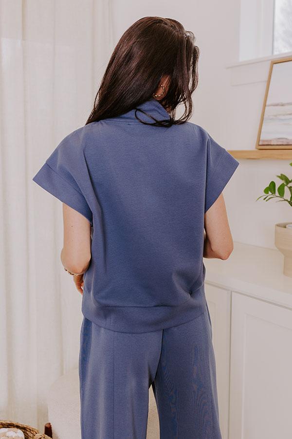 Street Style Chic Scuba Top in Riverside Product Image